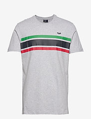 H2O - Gilleleje Tee - short-sleeved t-shirts - lt. grey mel/green/red/navy - 0