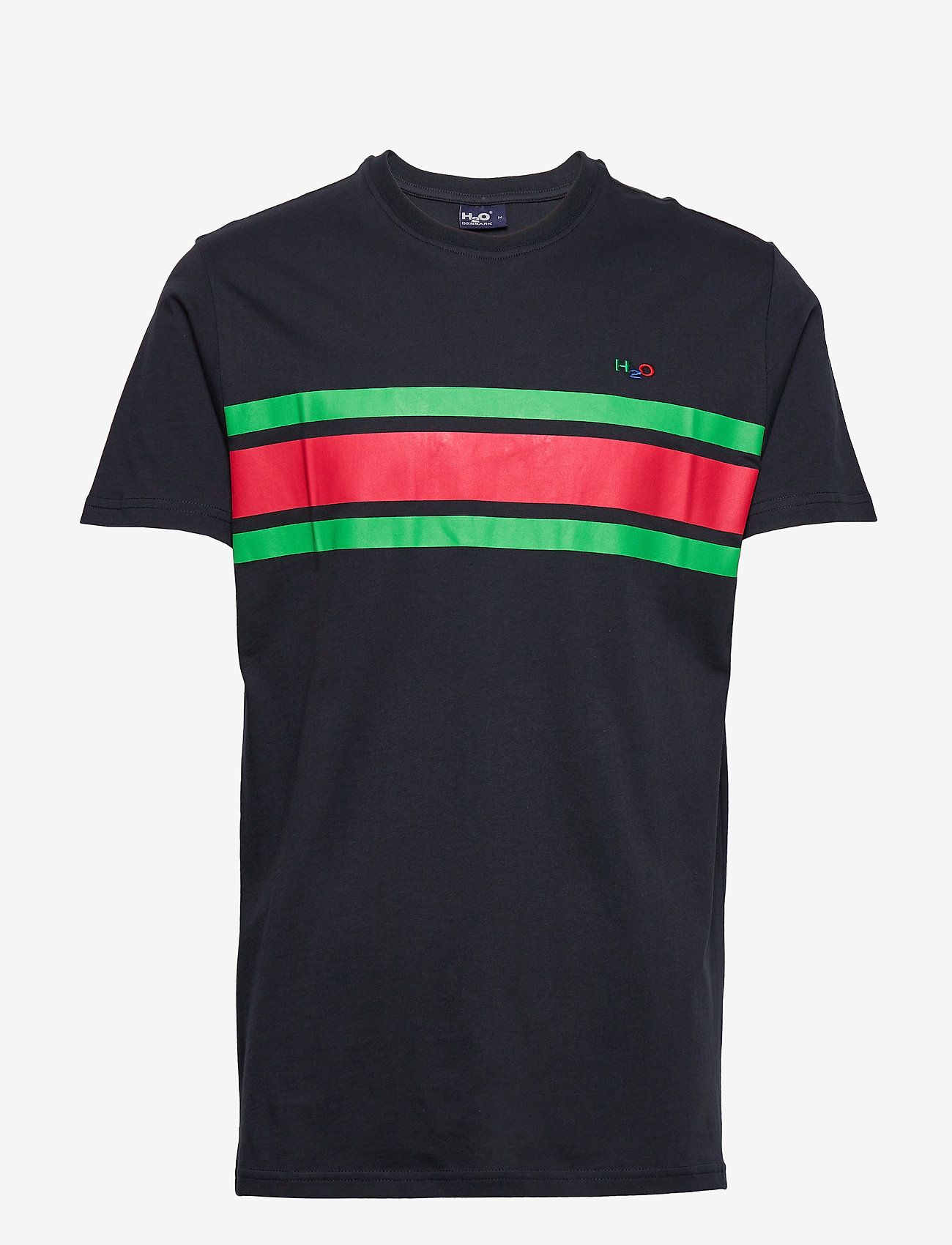 H2O Gilleleje Tee - Kurzärmelig - NAVY/GREEN/RED / blue