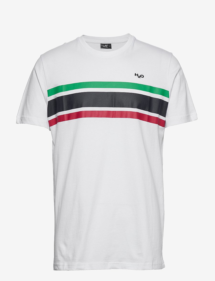 H2O - Gilleleje Tee - short-sleeved t-shirts - white/green/red/navy - 1