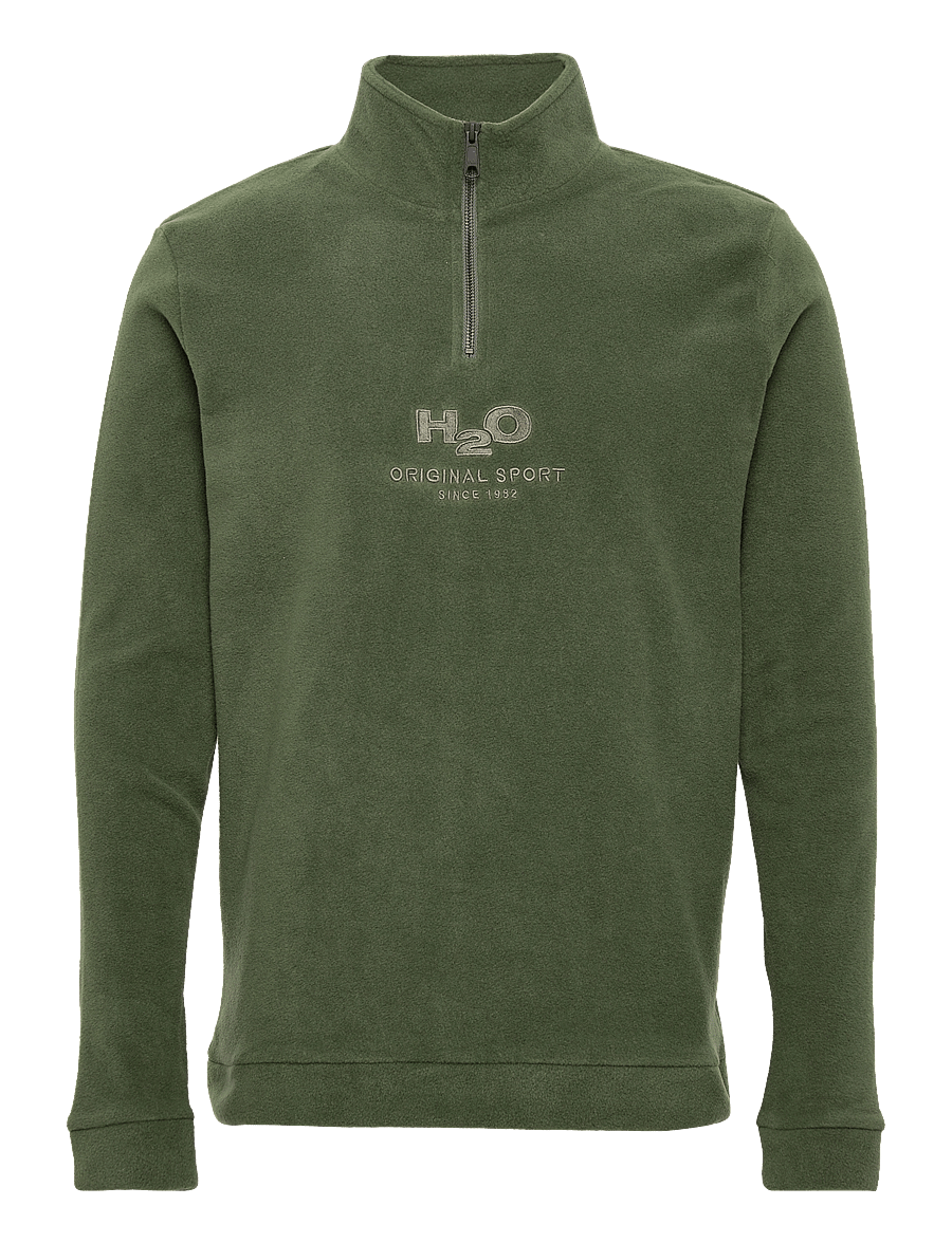 H2O - Blåvand II Fleece Half Zip - teddytröjor - army - 0