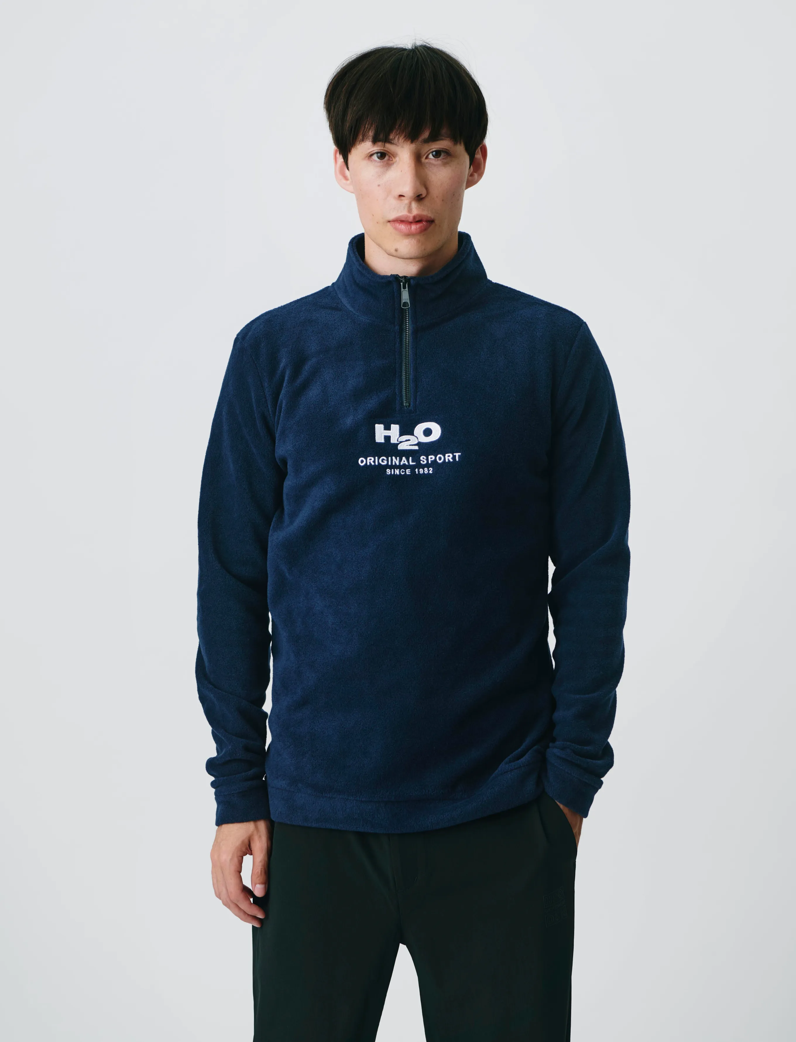 H2O - Blåvand II Fleece Half Zip - mid layer jackets - navy - 1