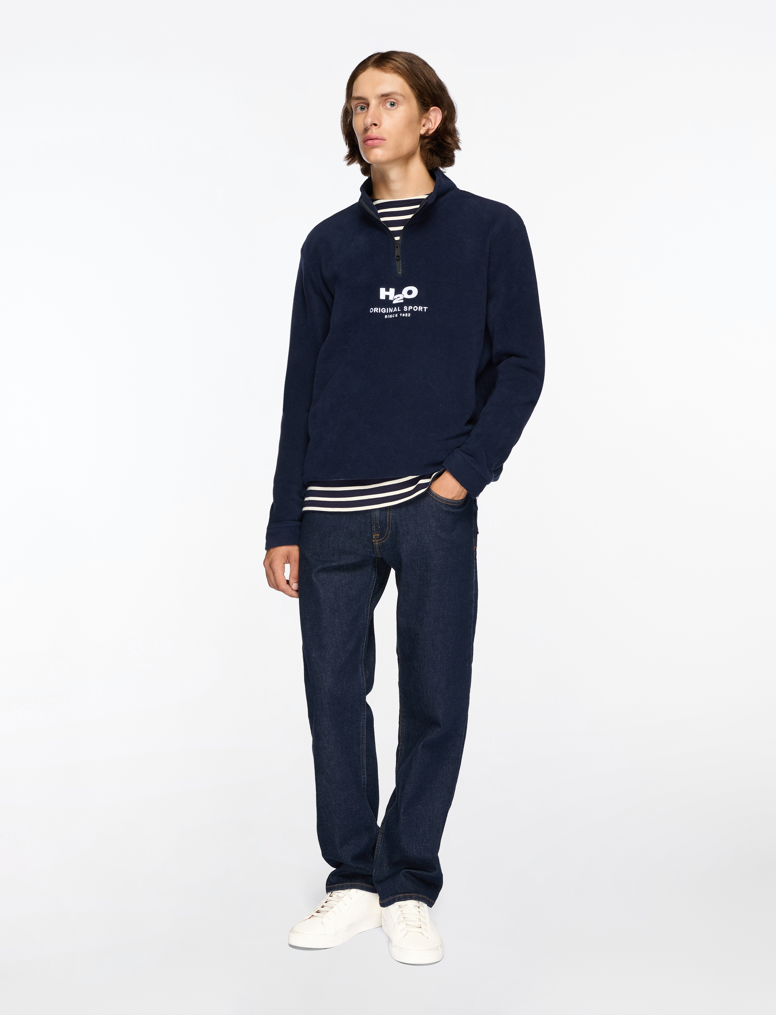H2O - Blåvand II Fleece Half Zip - teddy-truien - navy - 2