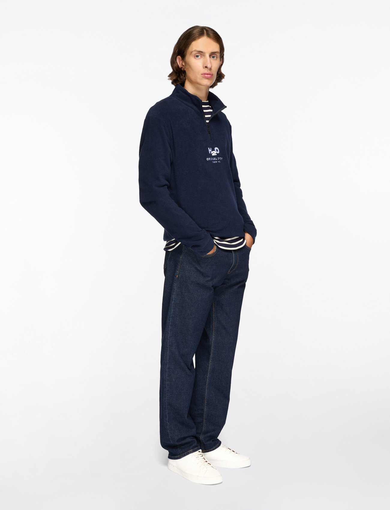 H2O - Blåvand II Fleece Half Zip - mid layer jackets - navy - 2