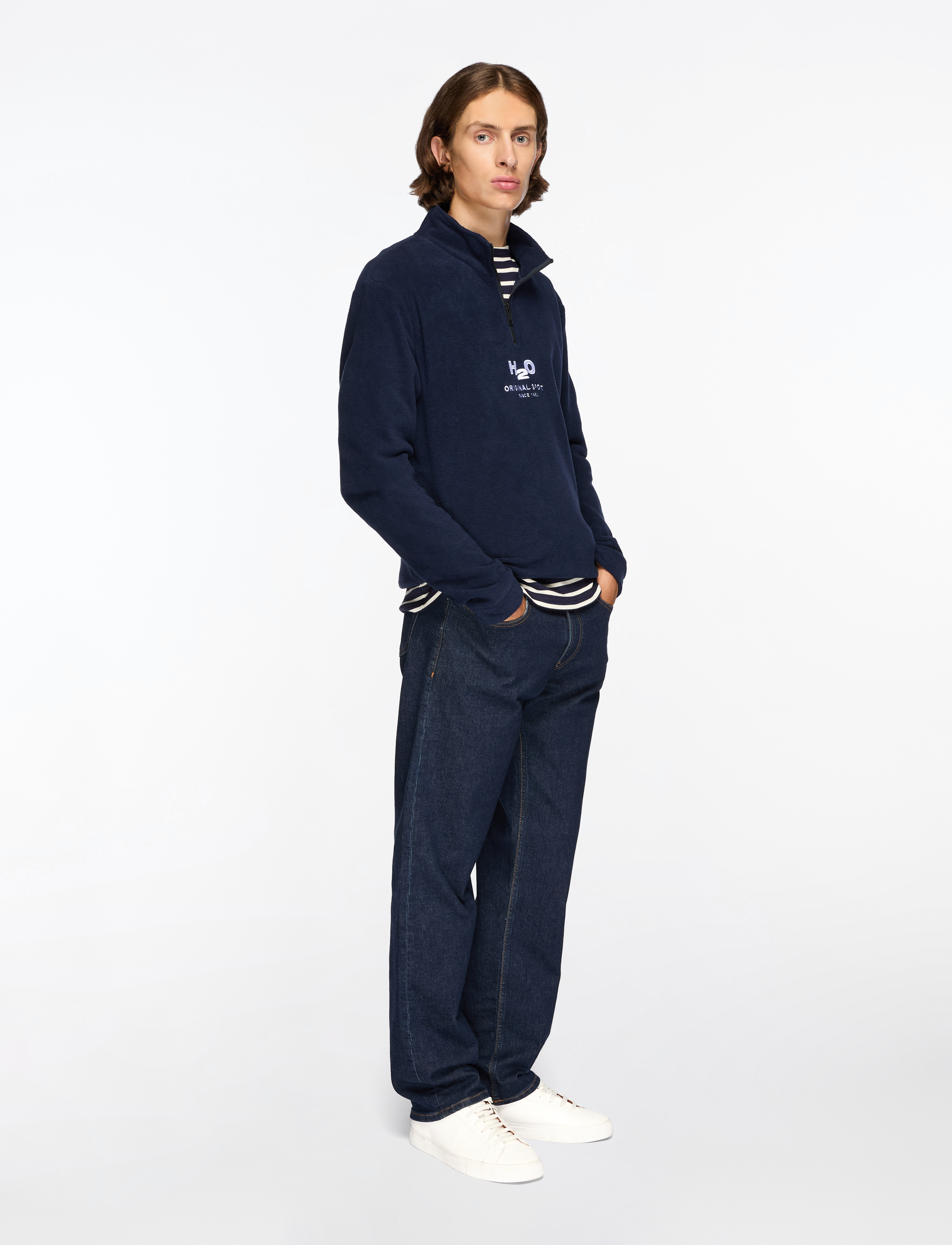 H2O - Blåvand II Fleece Half Zip - teddy-truien - navy - 3
