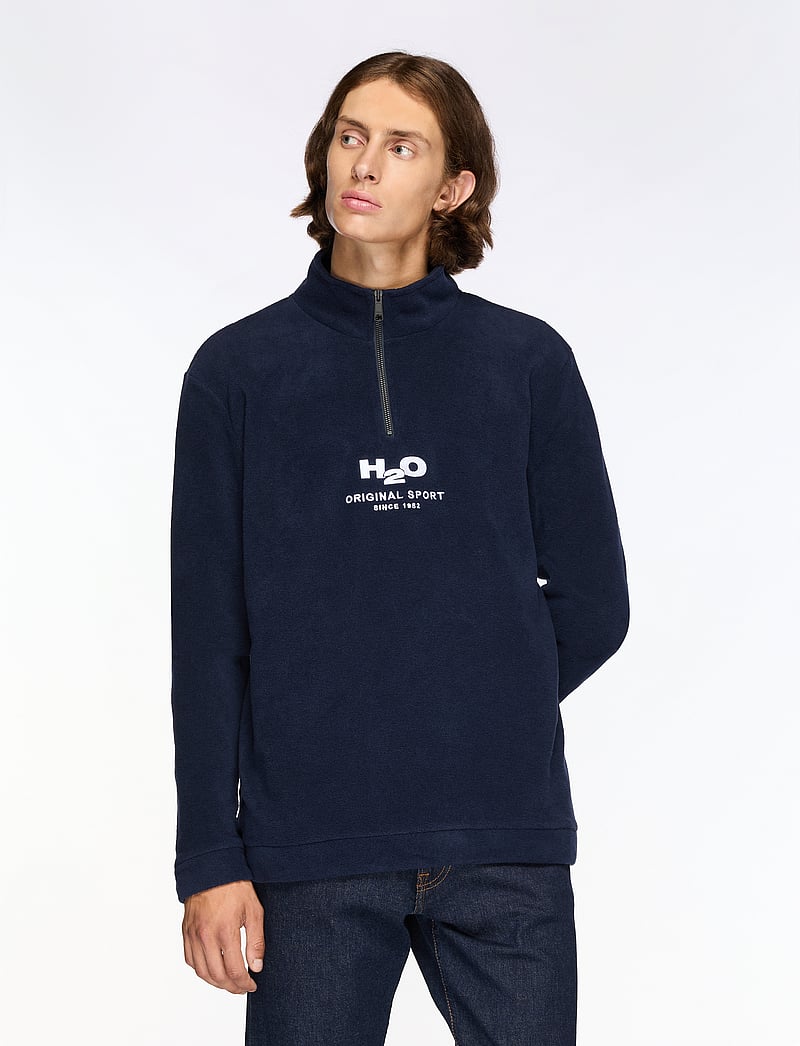 H2O - Blåvand II Fleece Half Zip - fleecetrøjer - navy - 0
