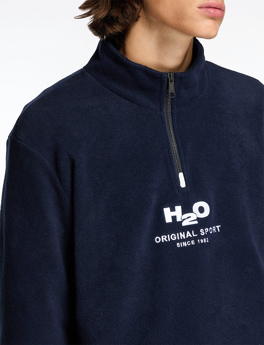 H2O - Blåvand II Fleece Half Zip - teddy-truien - navy - 5