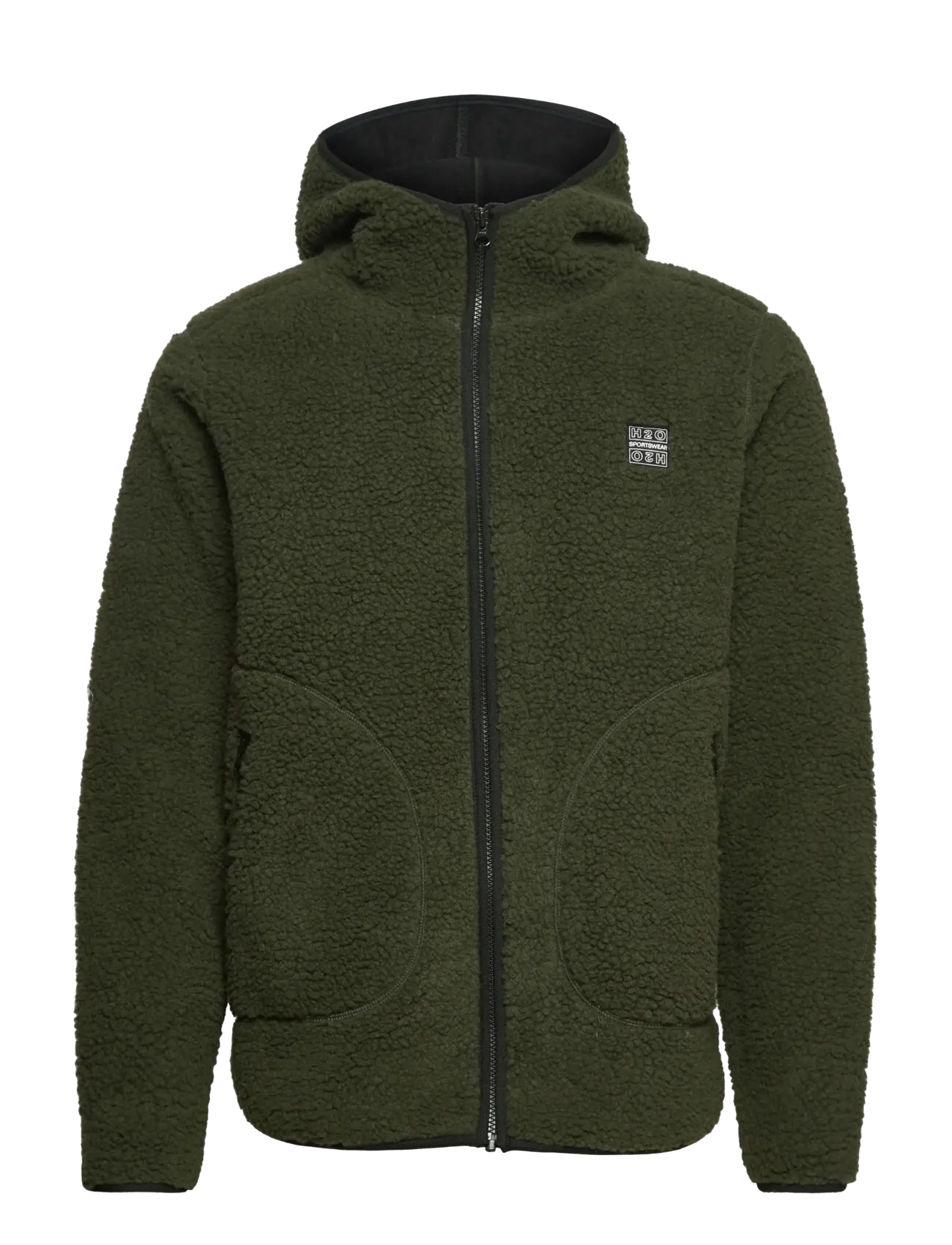 Langli Hooded Pile Jacket - ARMY