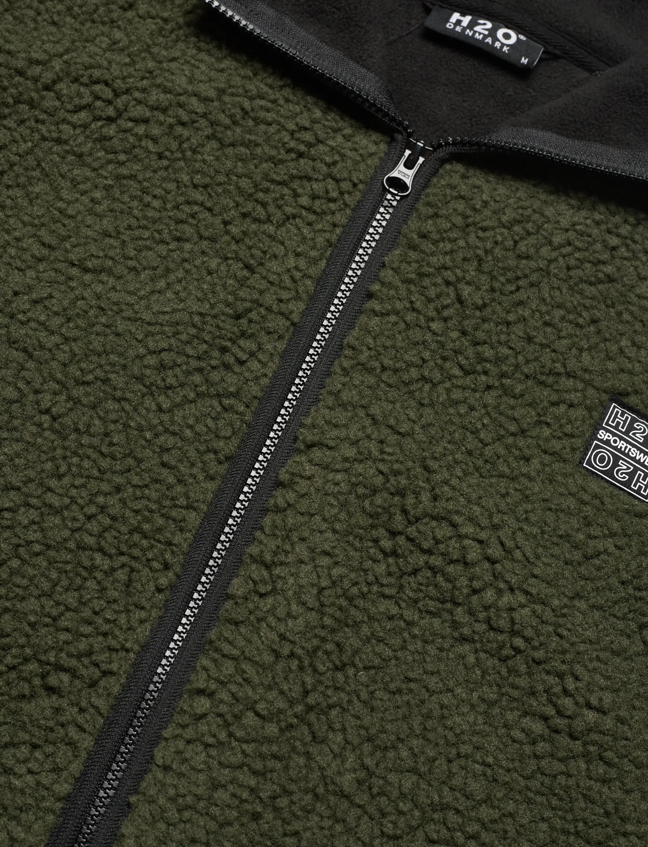 H2O - Langli Hooded Pile Jacket - forårsjakker - army - 3