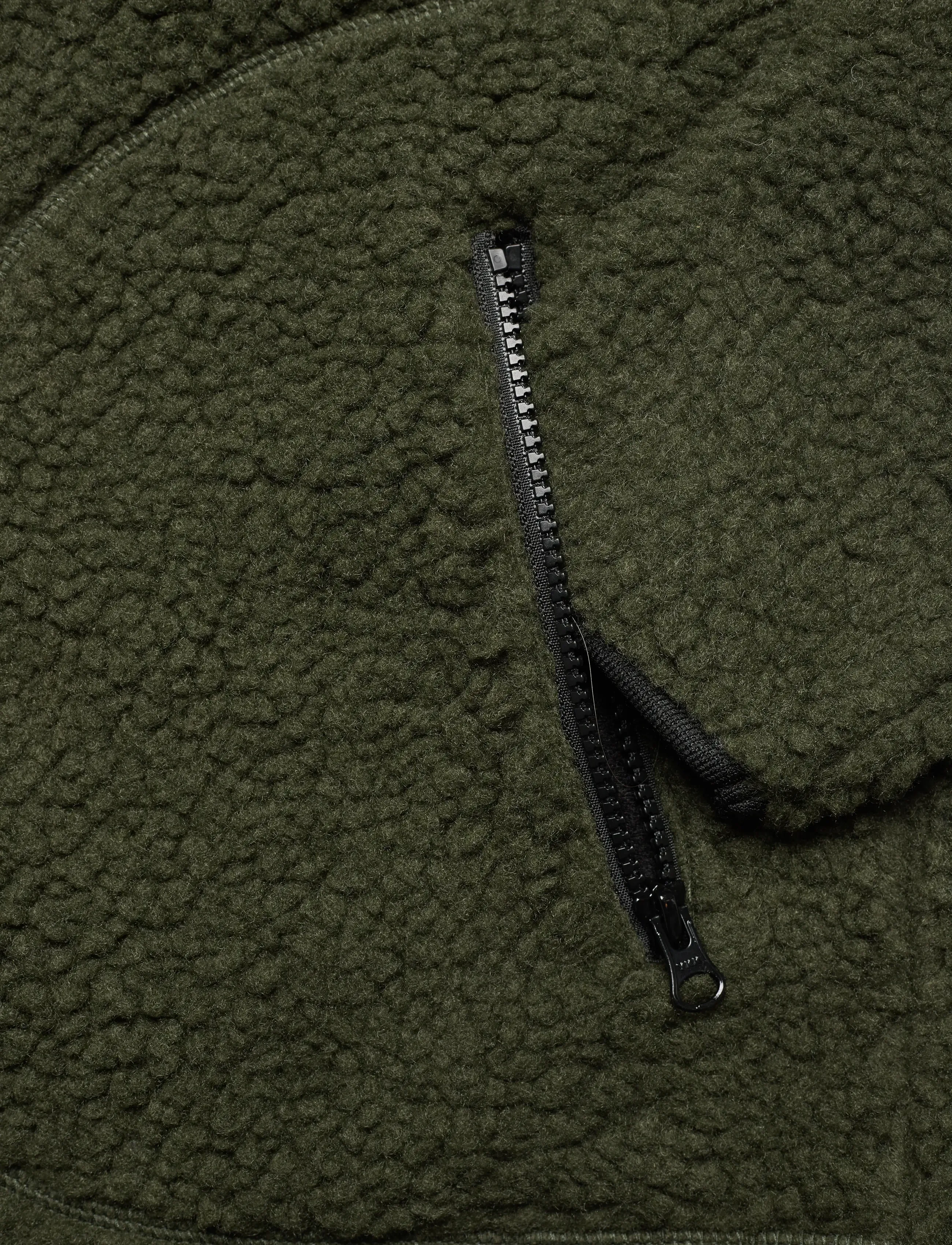 H2O - Langli Hooded Pile Jacket - forårsjakker - army - 4