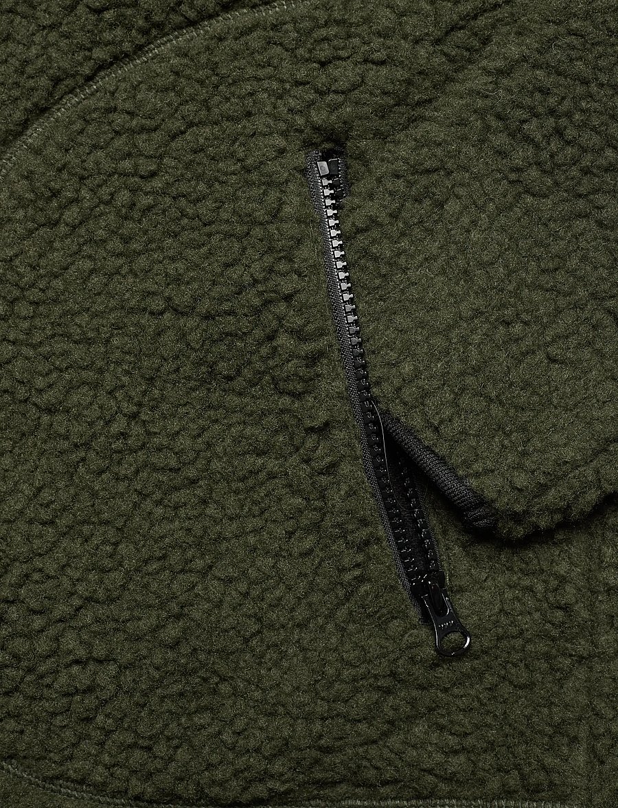 H2O - Langli Hooded Pile Jacket - forårsjakker - army - 4