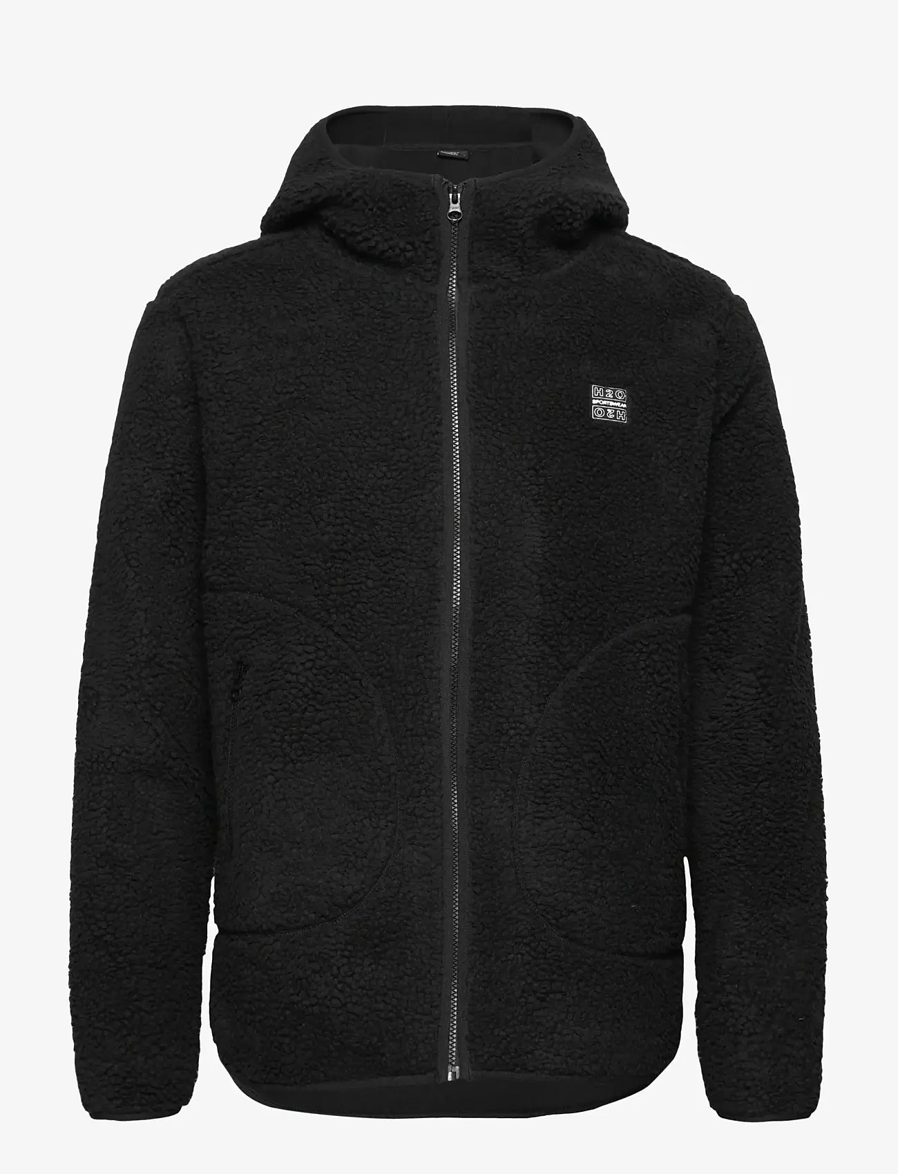 H2O - Langli Hooded Pile Jacket - sweatshirts - black - 0