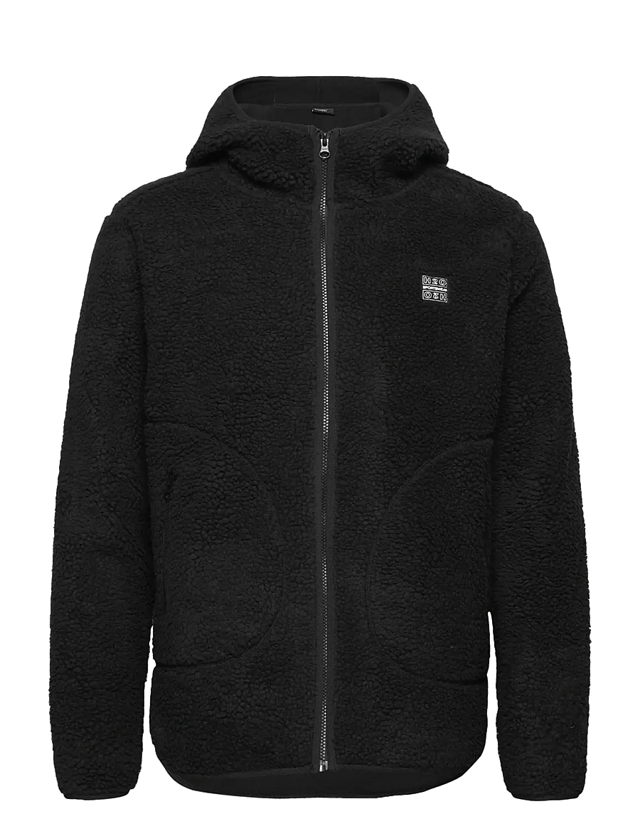 H2O - Langli Hooded Pile Jacket - kevadjoped - black - 0