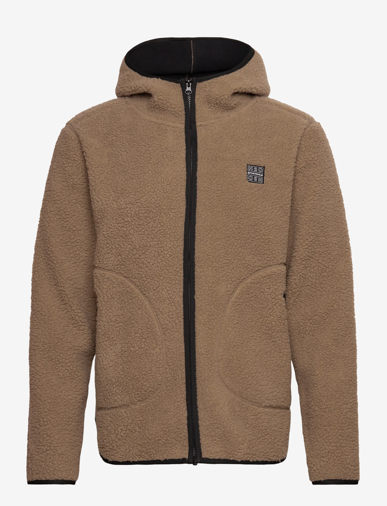 H2O - Langli Hooded Pile Jacket - höstjackor - oak - 0