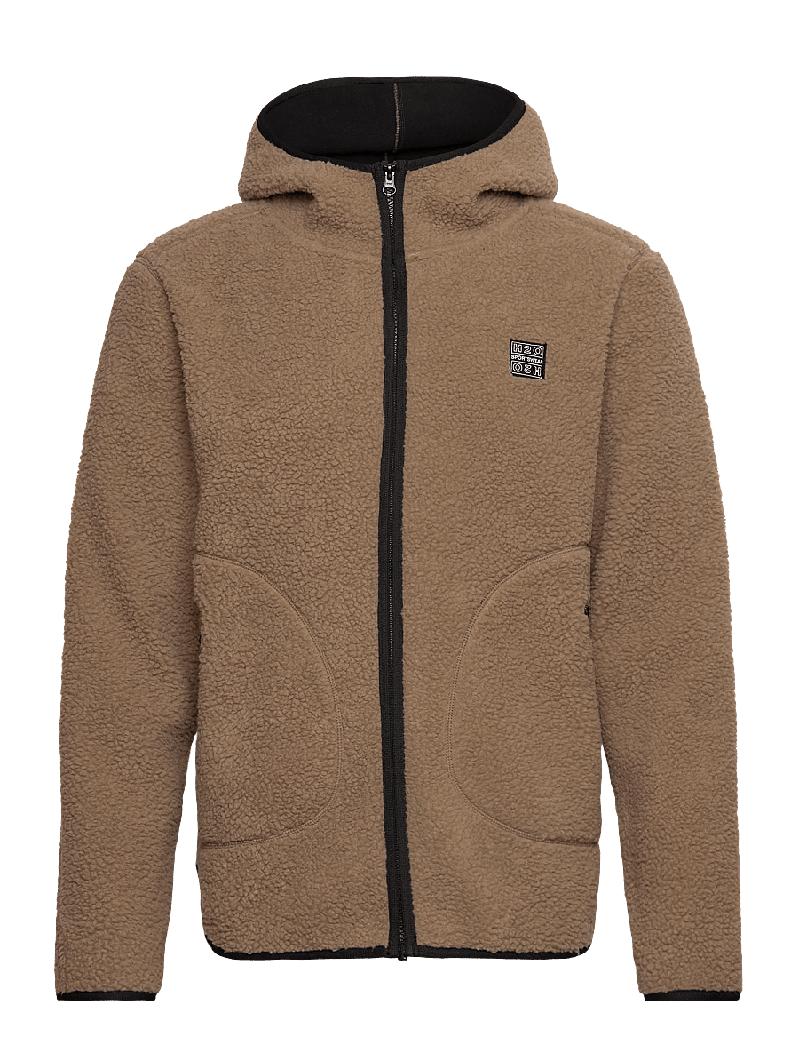 H2O - Langli Hooded Pile Jacket - forårsjakker - oak - 0