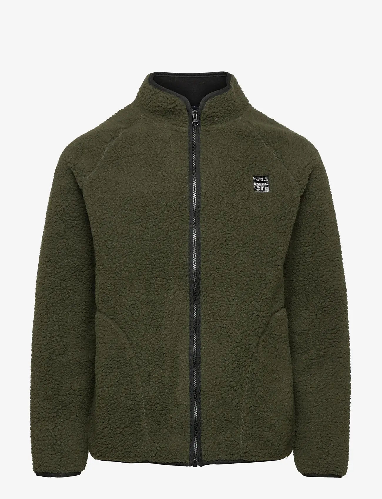 H2O - Langli Pile Jacket - fleecetrøjer - army - 1