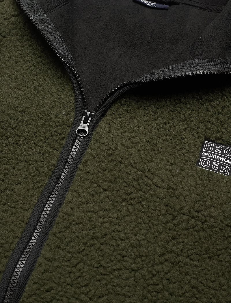H2O - Langli Pile Jacket - teddy-truien - army - 3