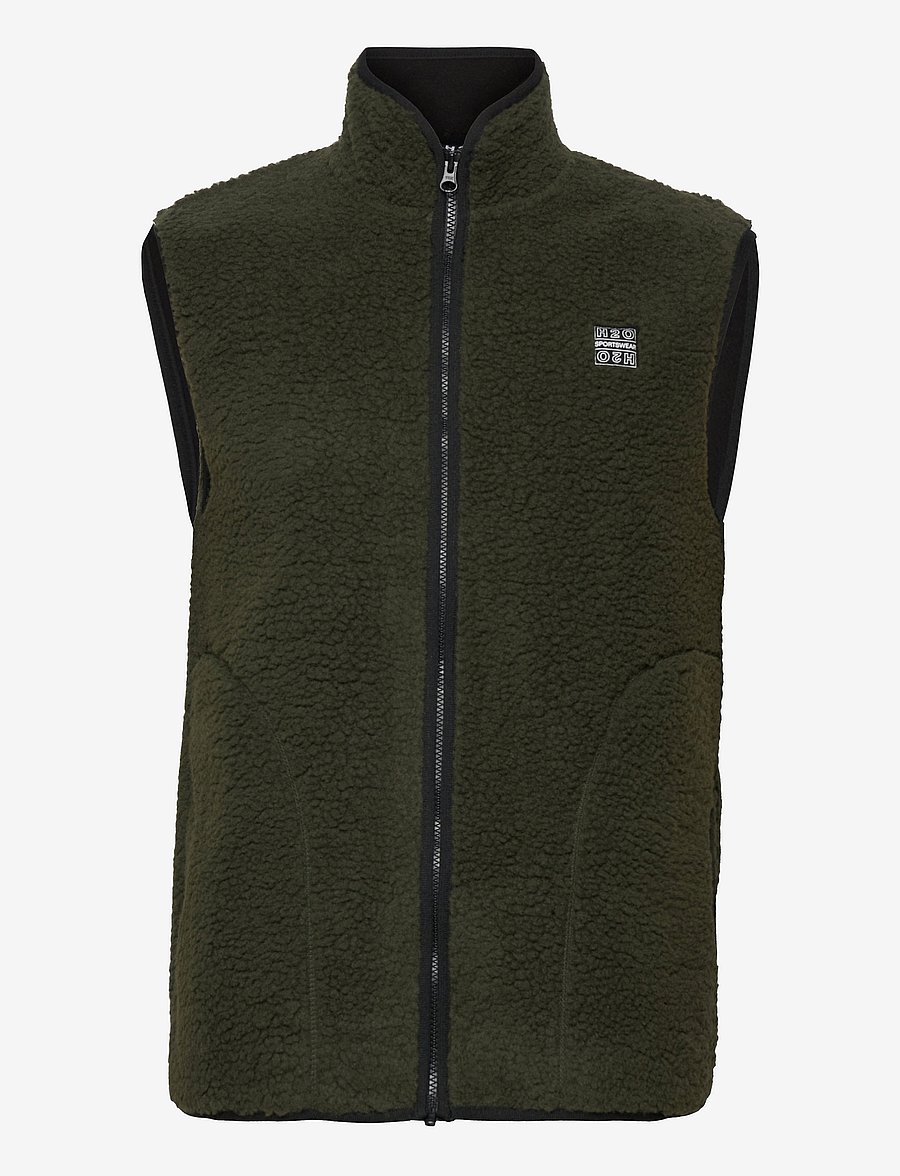 H2O - Langli Pile Waist Coat - liivit - army - 0