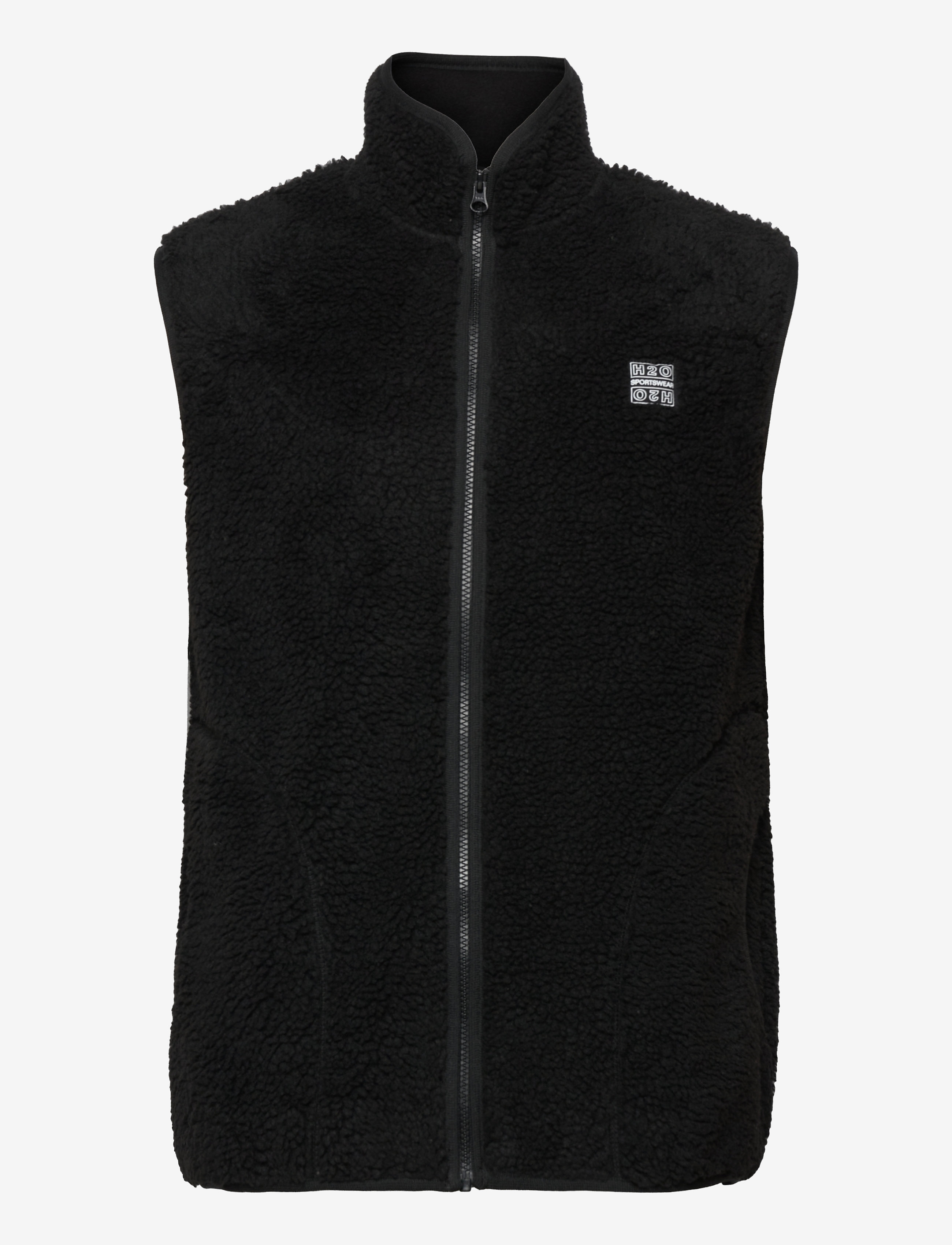 H2O Langli Pile Waistcoat, Mænd, Teddy Vest, Sort, Str: M