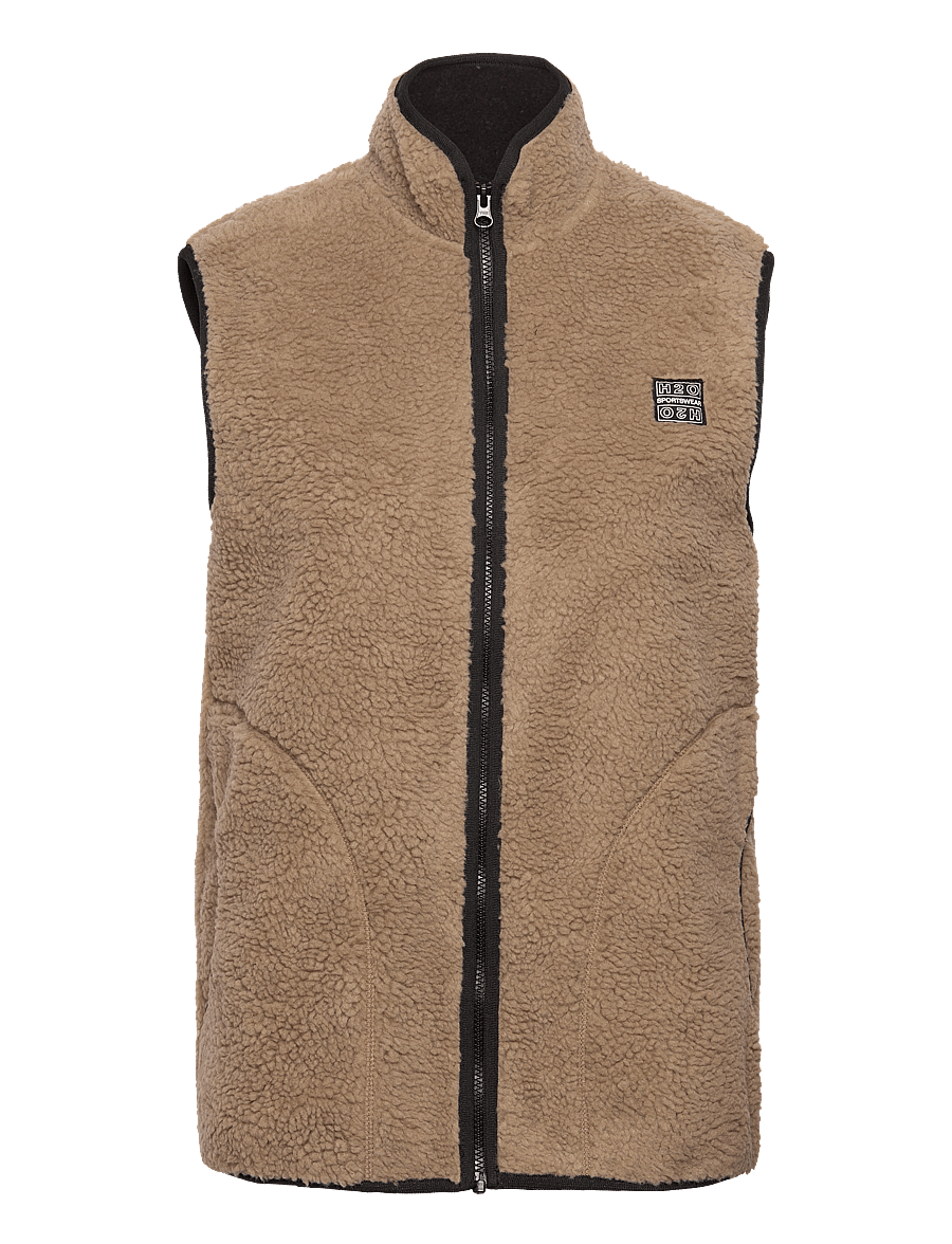 H2O - Langli Pile Waistcoat - vests - oak - 0