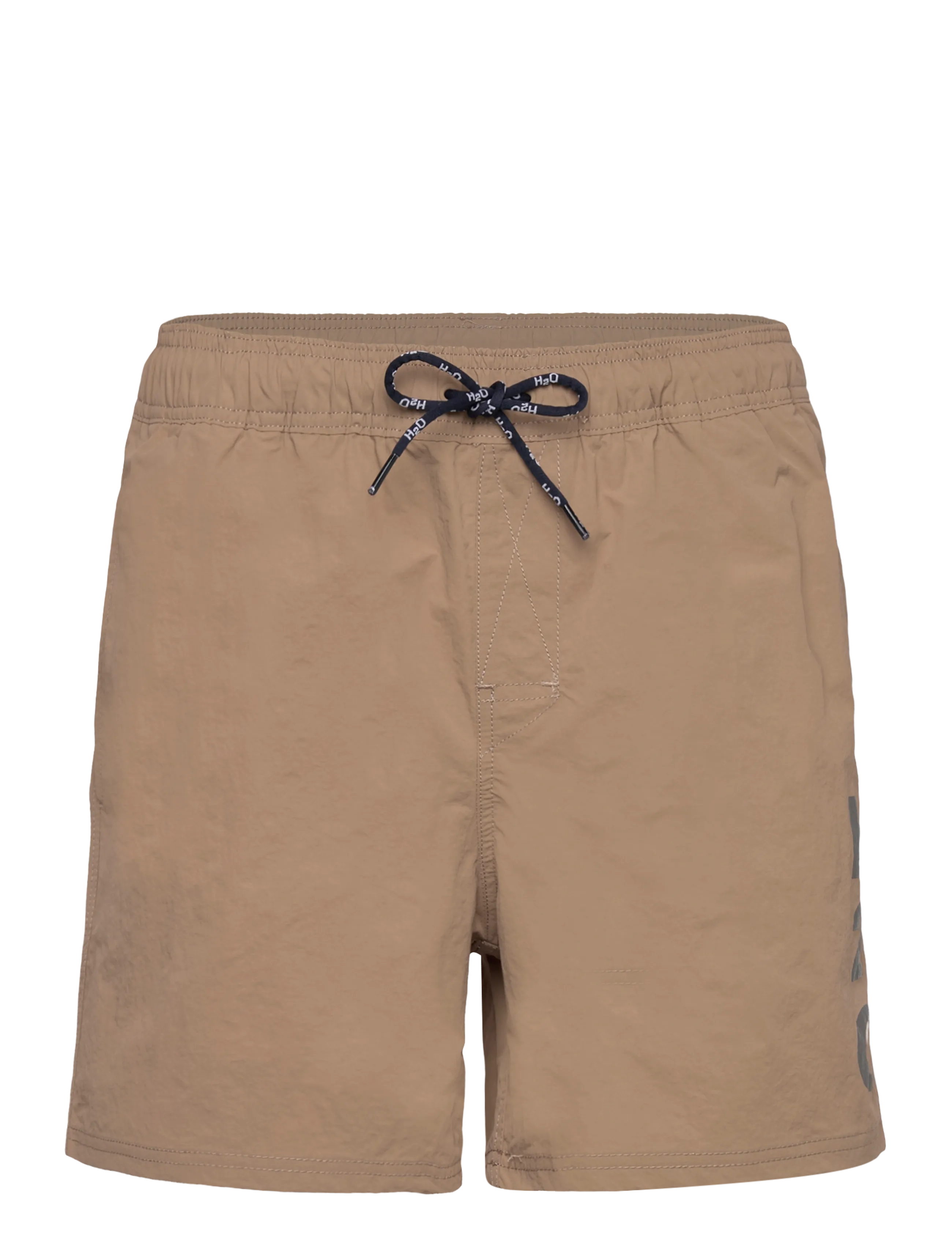 H2O Leisure Logo Swim Shorts, Mænd, Logo Snøre Badeshorts, Beige, Str: M
