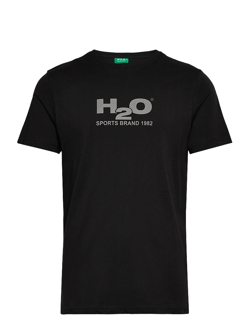 H2O - Logo Tee - kortærmede t-shirts - black/anthracite - 0