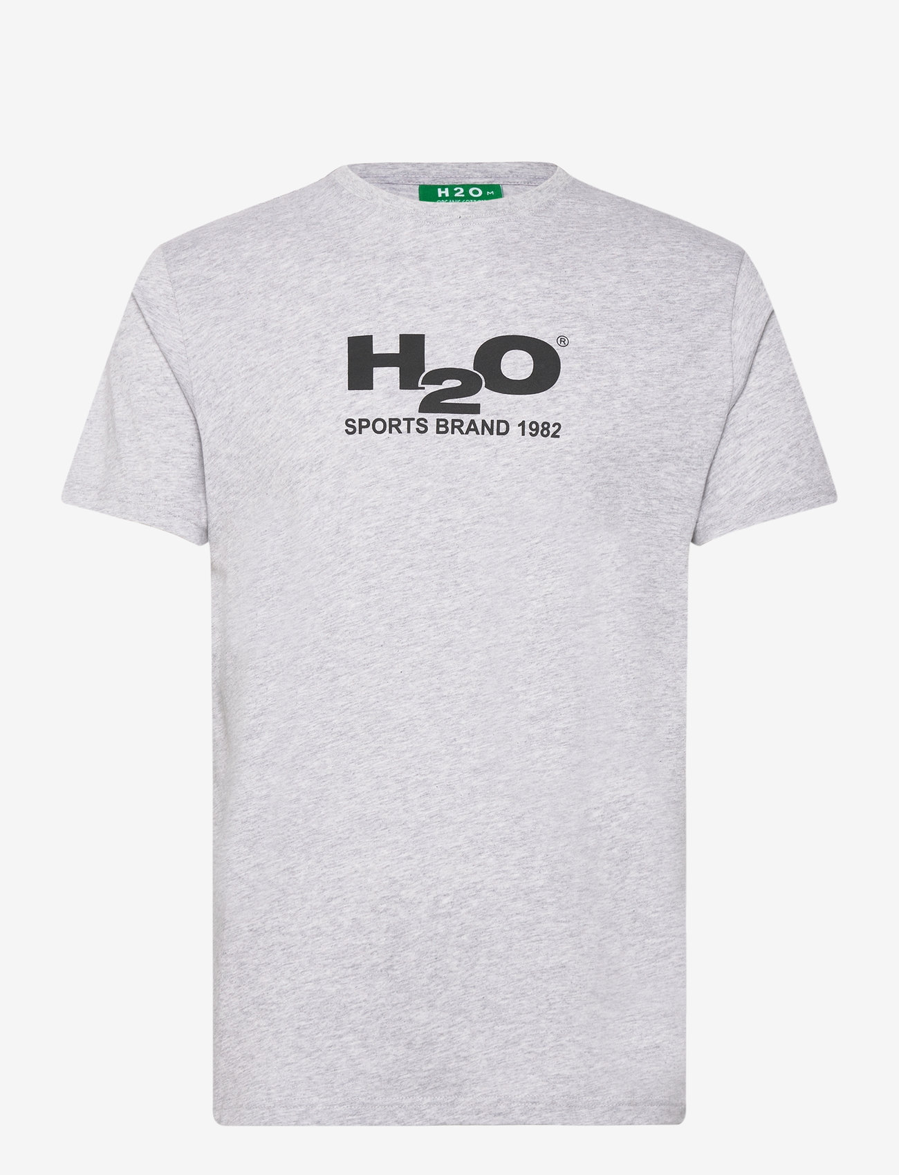 H2O - Logo Tee - lühikeste varrukatega t-särgid - lt. grey mel/black - 0