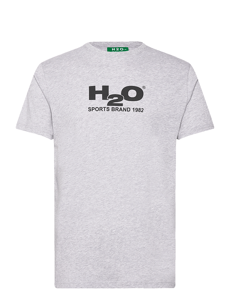 H2O - Logo Tee - lühikeste varrukatega t-särgid - lt. grey mel/black - 0