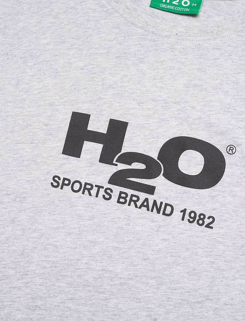H2O - Logo Tee - lühikeste varrukatega t-särgid - lt. grey mel/black - 2