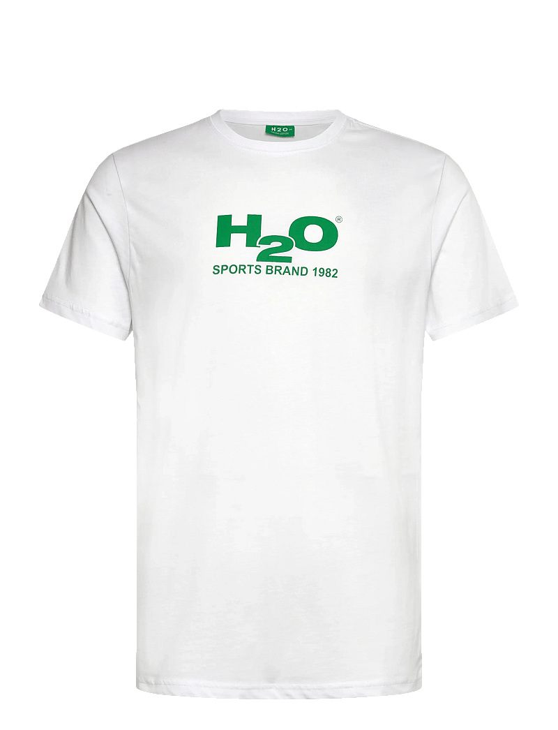 H2O - Logo Tee - kortærmede t-shirts - white/cactus - 0