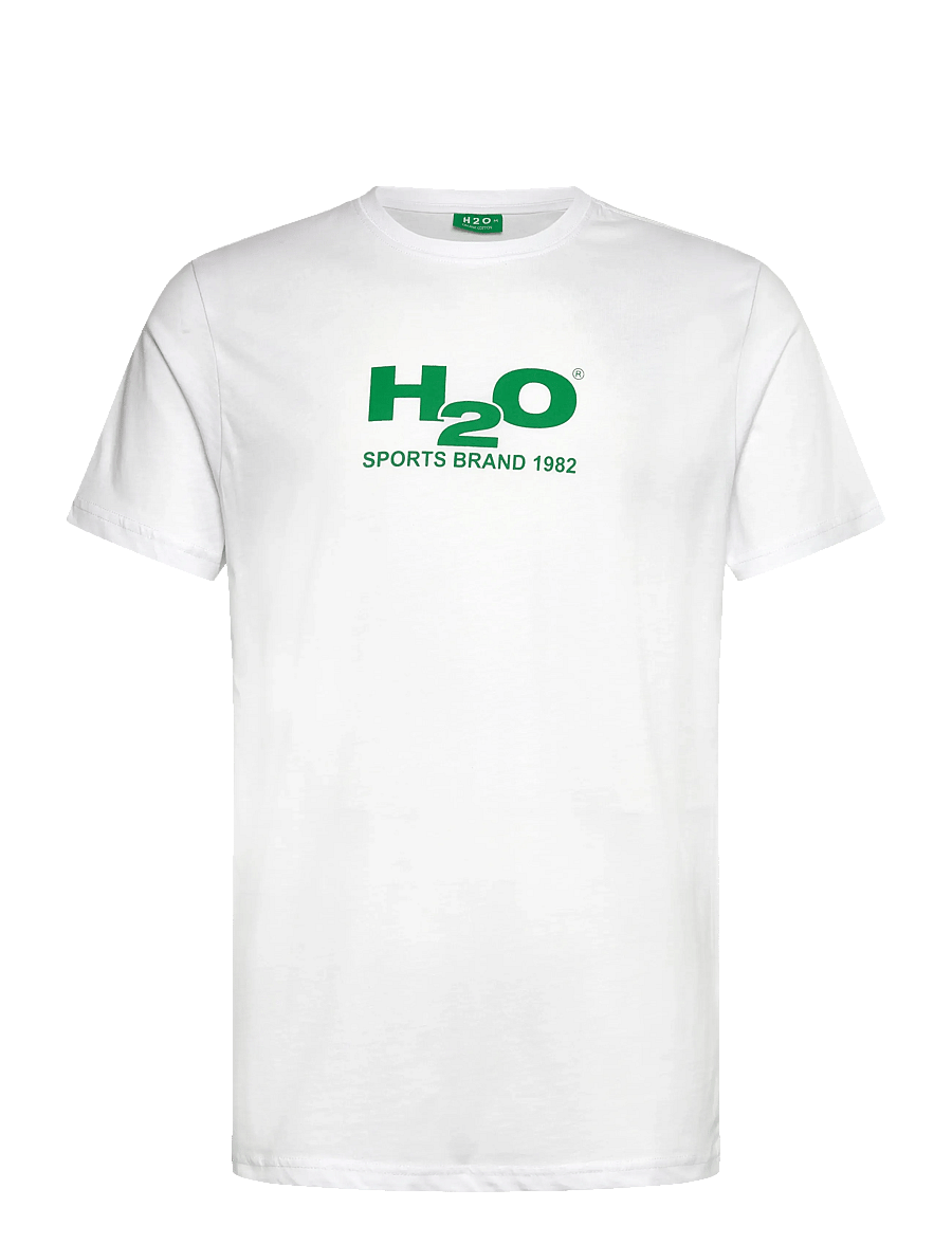H2O - Logo Tee - kurzärmelige t-shirts - white/cactus - 0