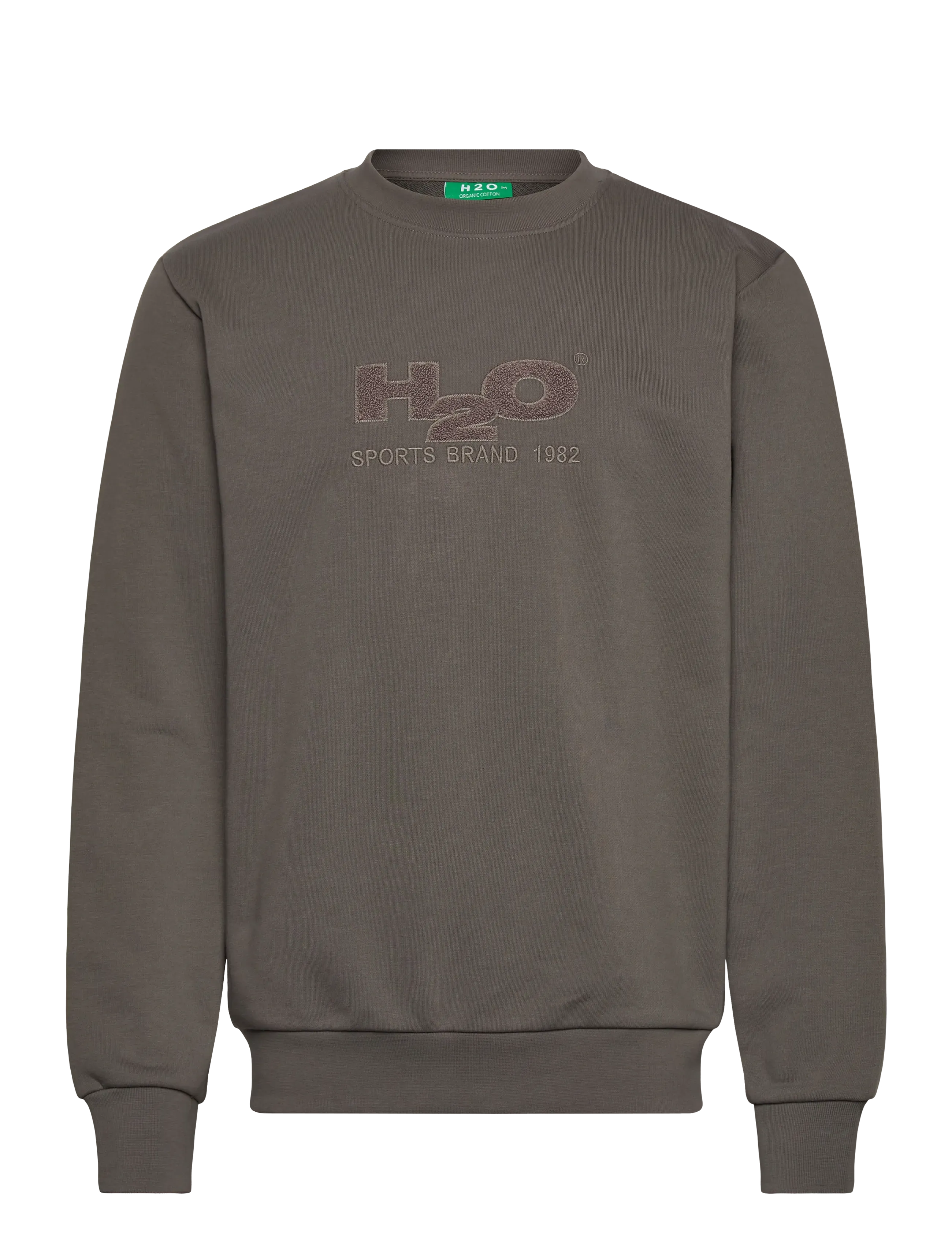 H2O Logo Sweat O'neck, L, Khaki green, Sweatshirts & Hættetrøjer > Sweatshirts, Herre