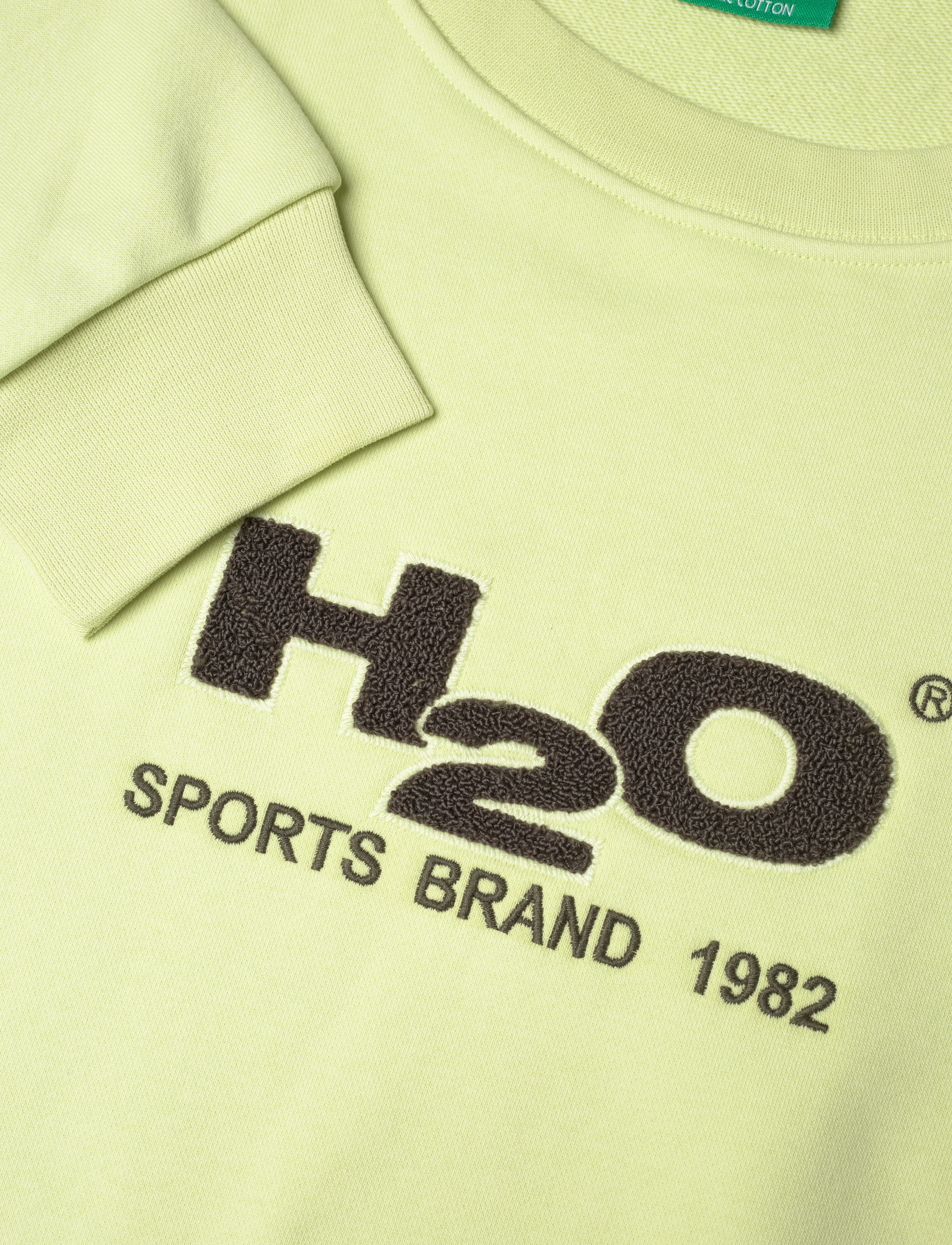 H2O - Logo Sweat O'neck - vacation essentials - lime/army - 2
