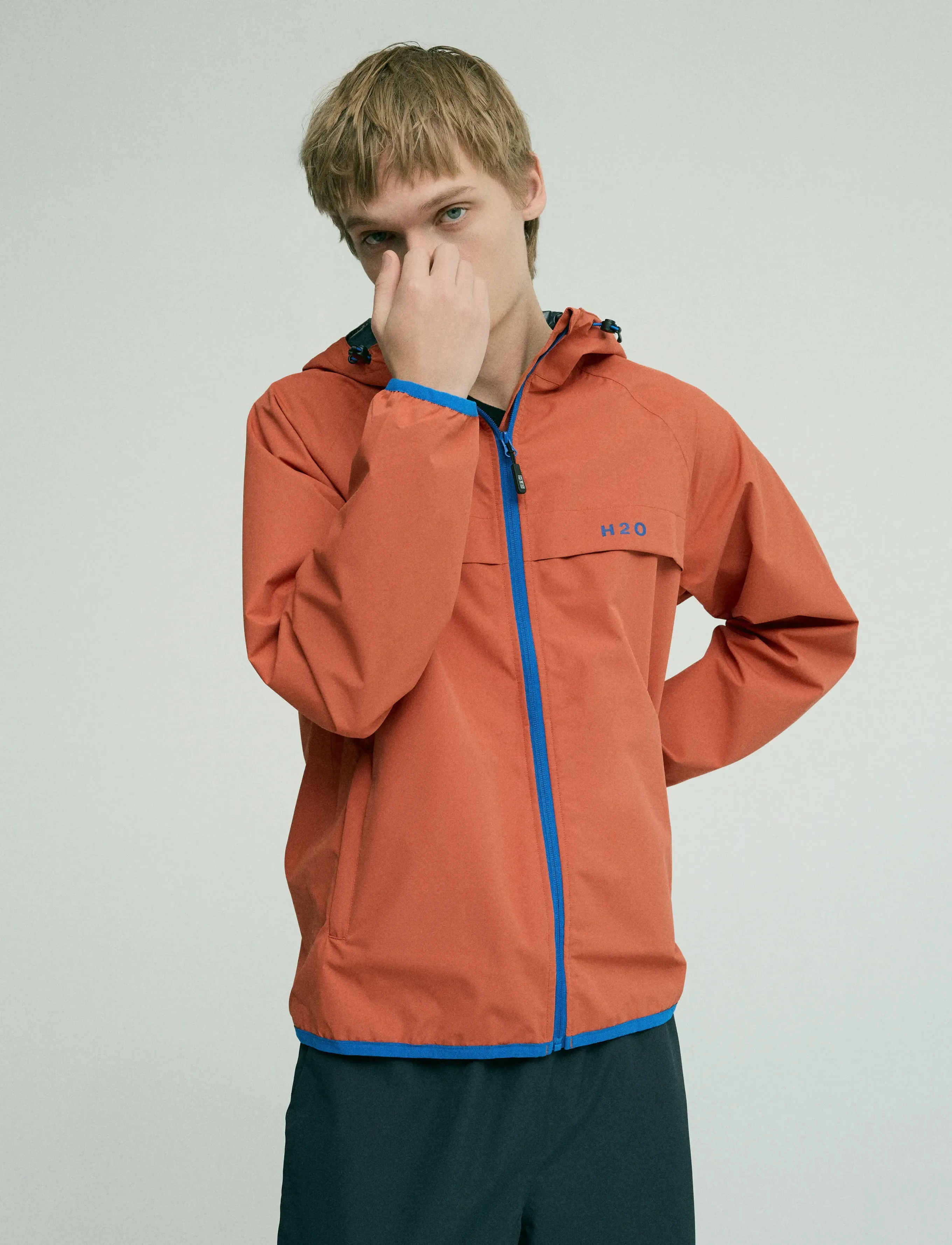 H2O Rømø Festival Lw Rain Jacket Pack, L, Rainwear, Orange - Coats, Männerswear