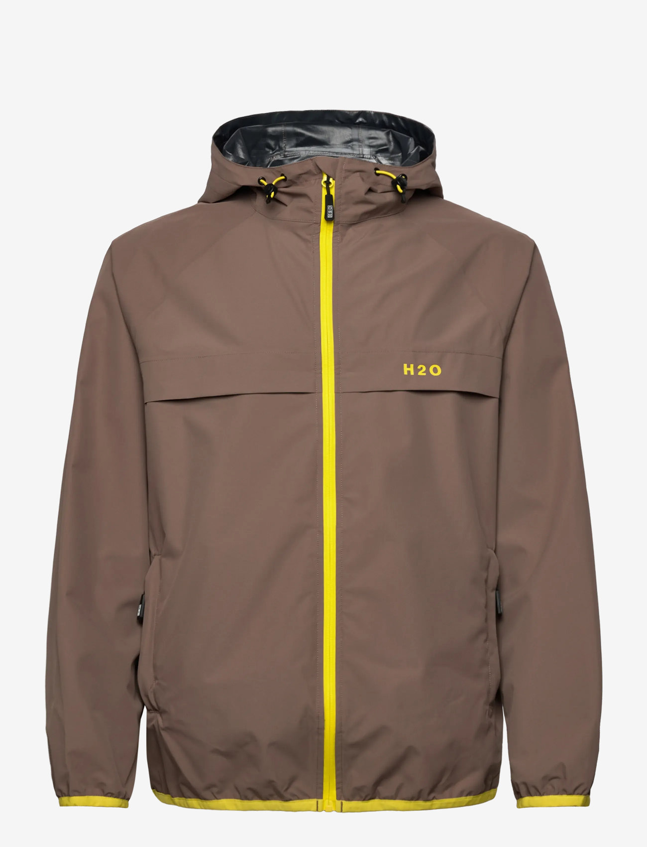 H2O - Rømø Festival LW Rain Jacket - pack - regnjakker - dusty oak/just yellow - 1