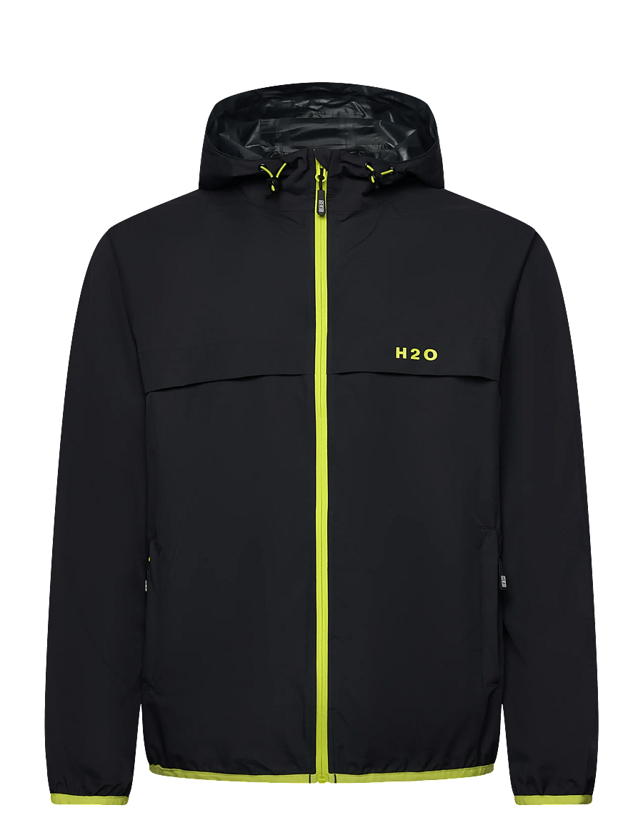 H2O - Rømø Festival LW Rain Jacket - pack - regnjakker - navy/lime - 1