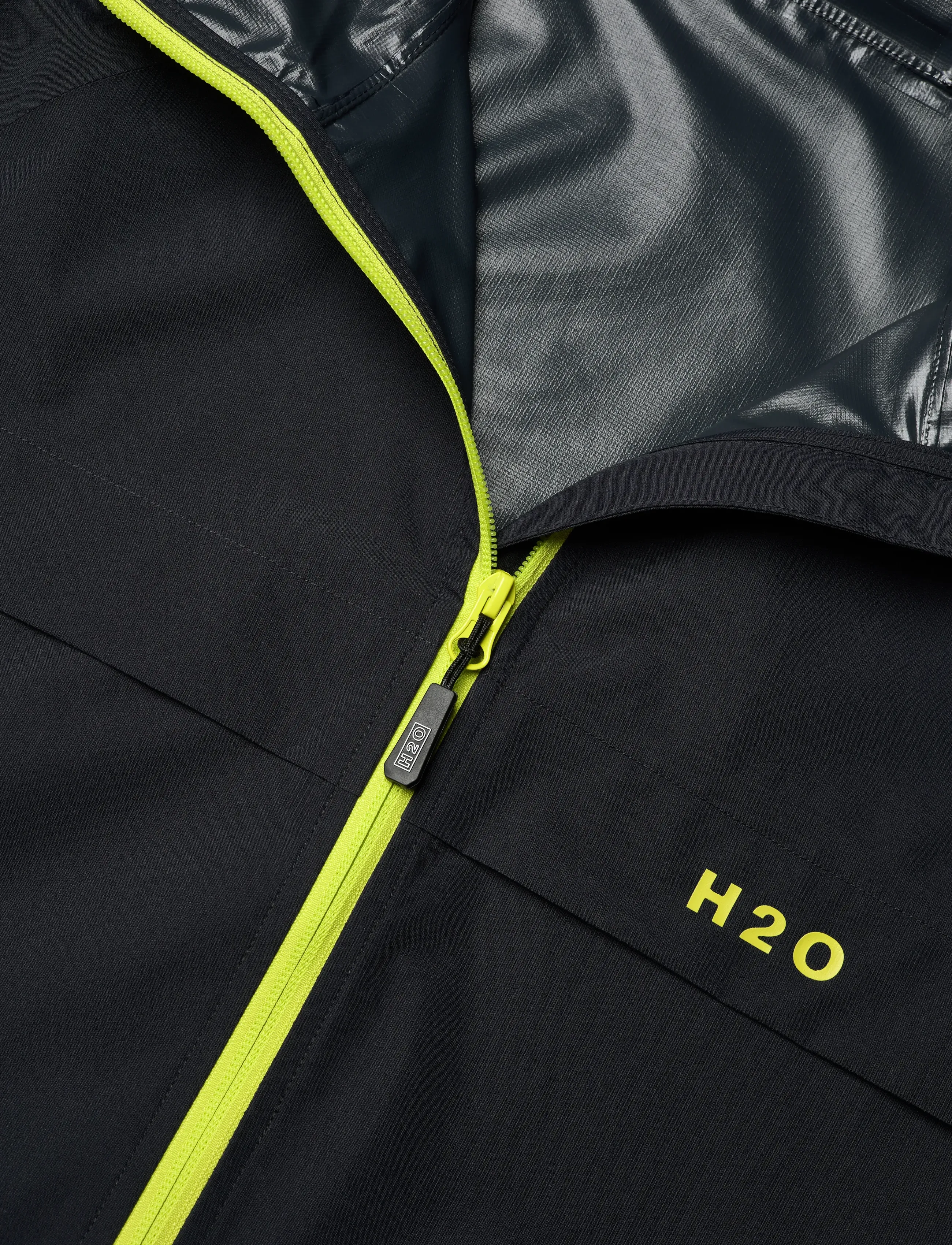 H2O - Rømø Festival LW Rain Jacket - pack - regnjakker - navy/lime - 3