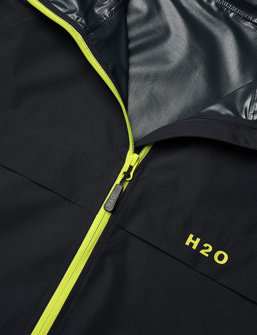H2O - Rømø Festival LW Rain Jacket - pack - regnjakker - navy/lime - 3