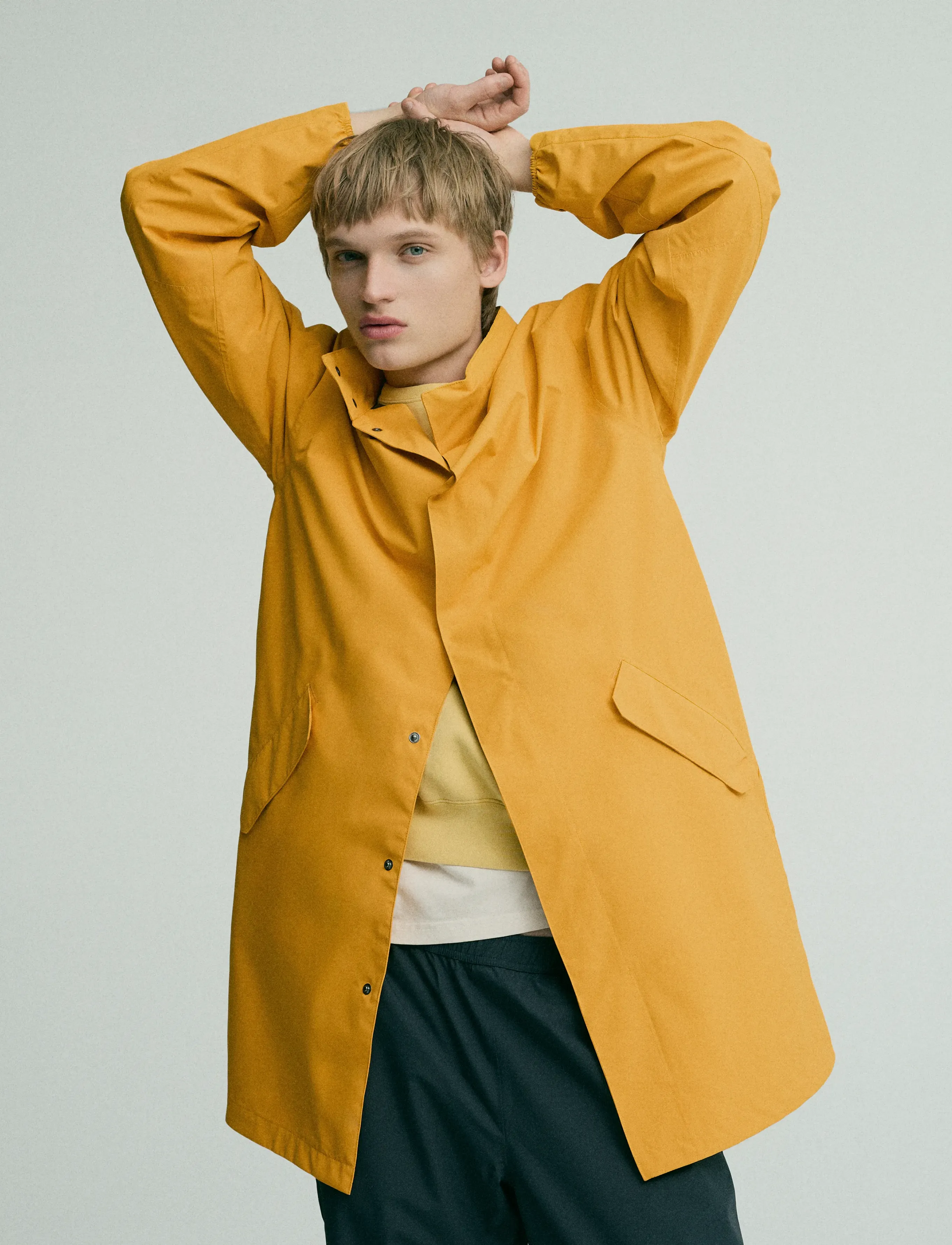 H2O Rømø Logo LW Rain Long Jacket - Rainwear - APRICOT / yellow