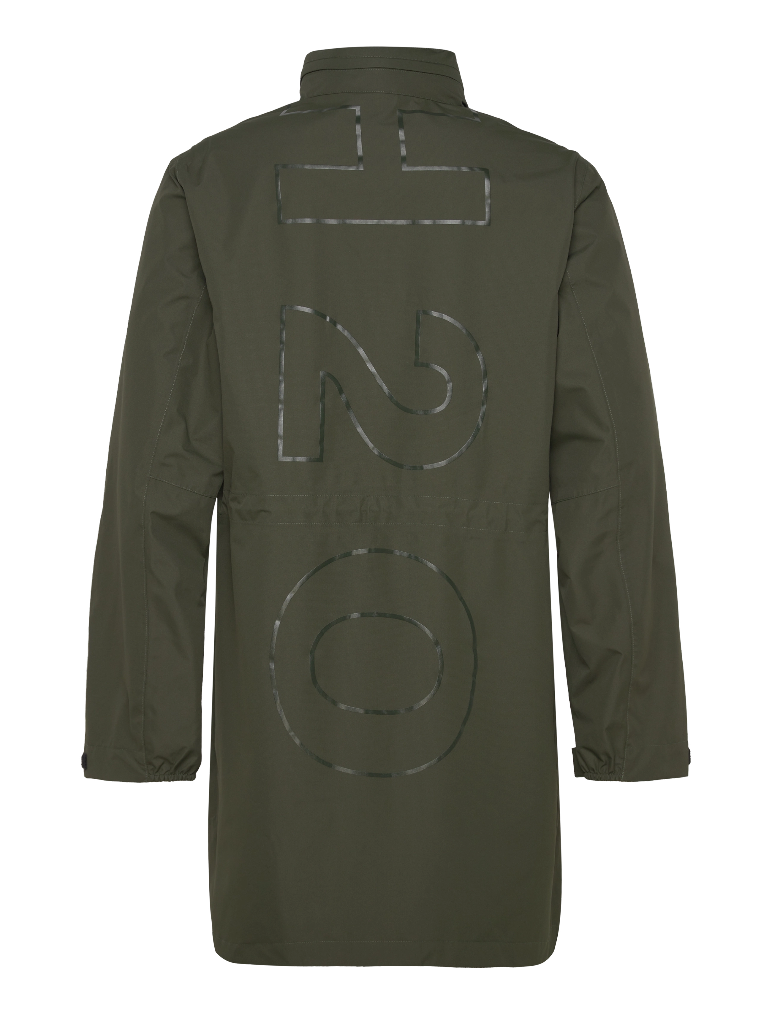 H2O - Rømø Logo LW Rain Long Jacket - regnjakker - army - 1