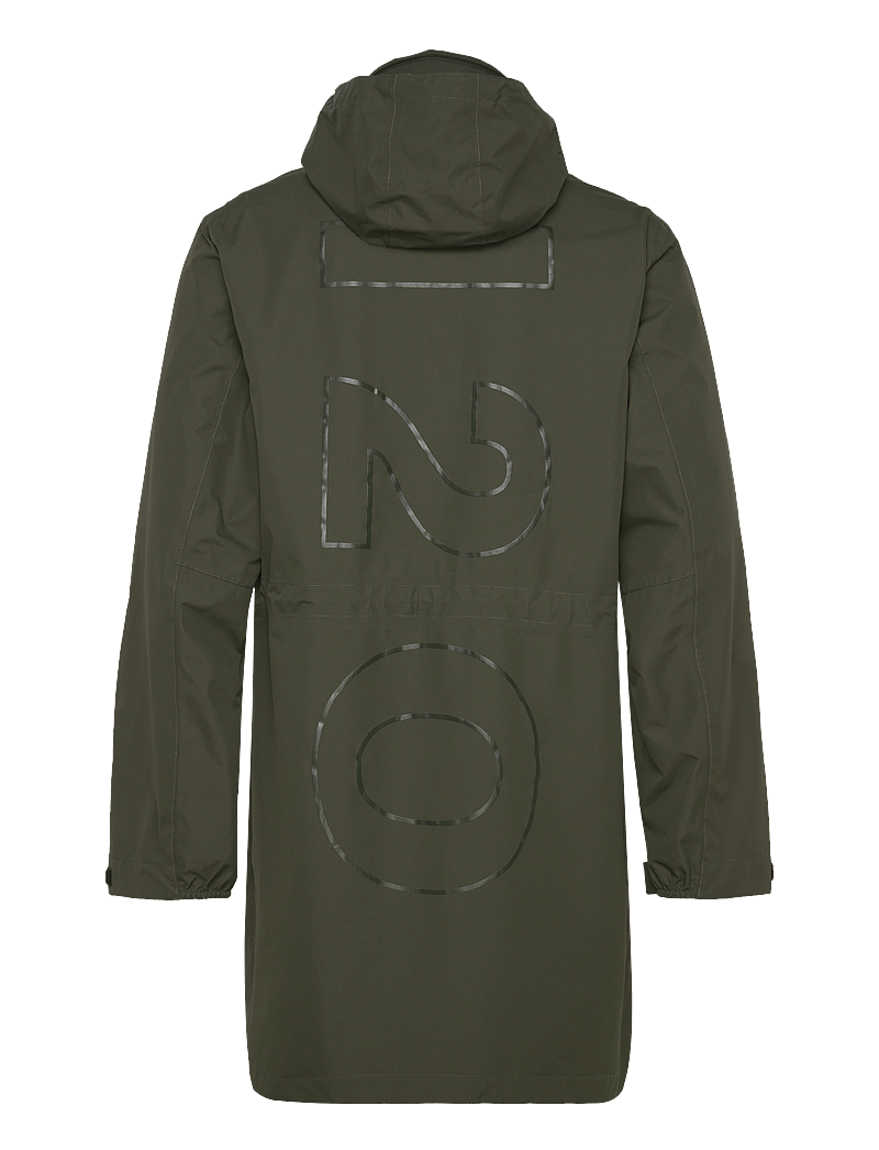 H2O - Rømø Logo LW Rain Long Jacket - regnjackor - army - 2