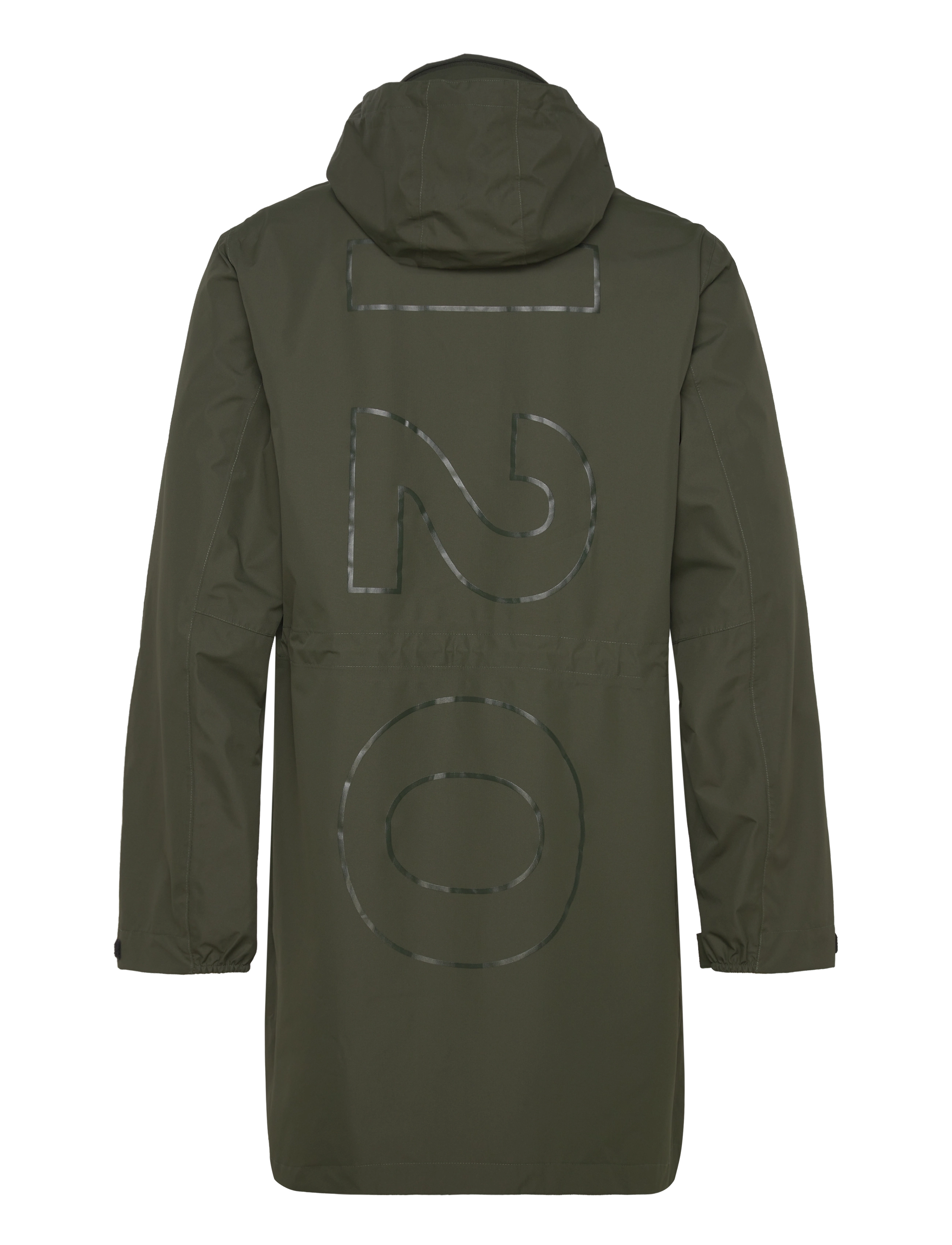 H2O - Rømø Logo LW Rain Long Jacket - regnjakker - army - 2