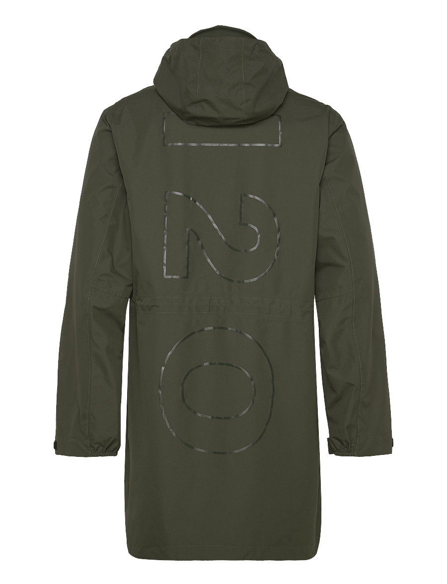 H2O - Rømø Logo LW Rain Long Jacket - regnjakker - army - 2