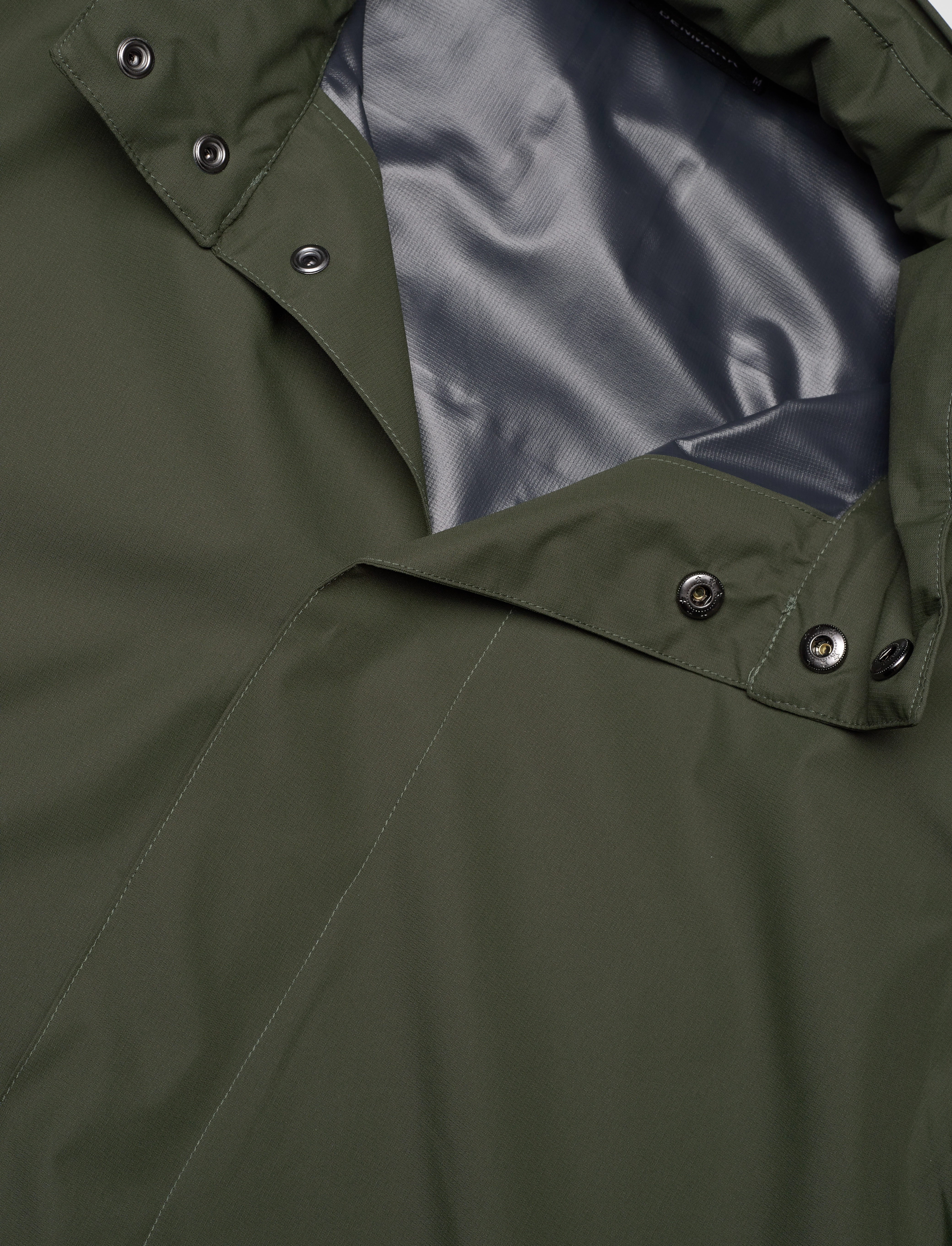 H2O - Rømø Logo LW Rain Long Jacket - regnjakker - army - 3