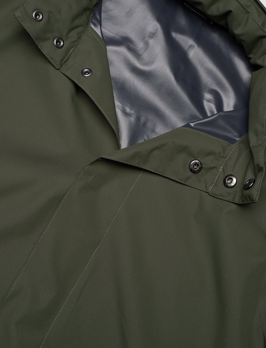 H2O - Rømø Logo LW Rain Long Jacket - regnjakker - army - 3