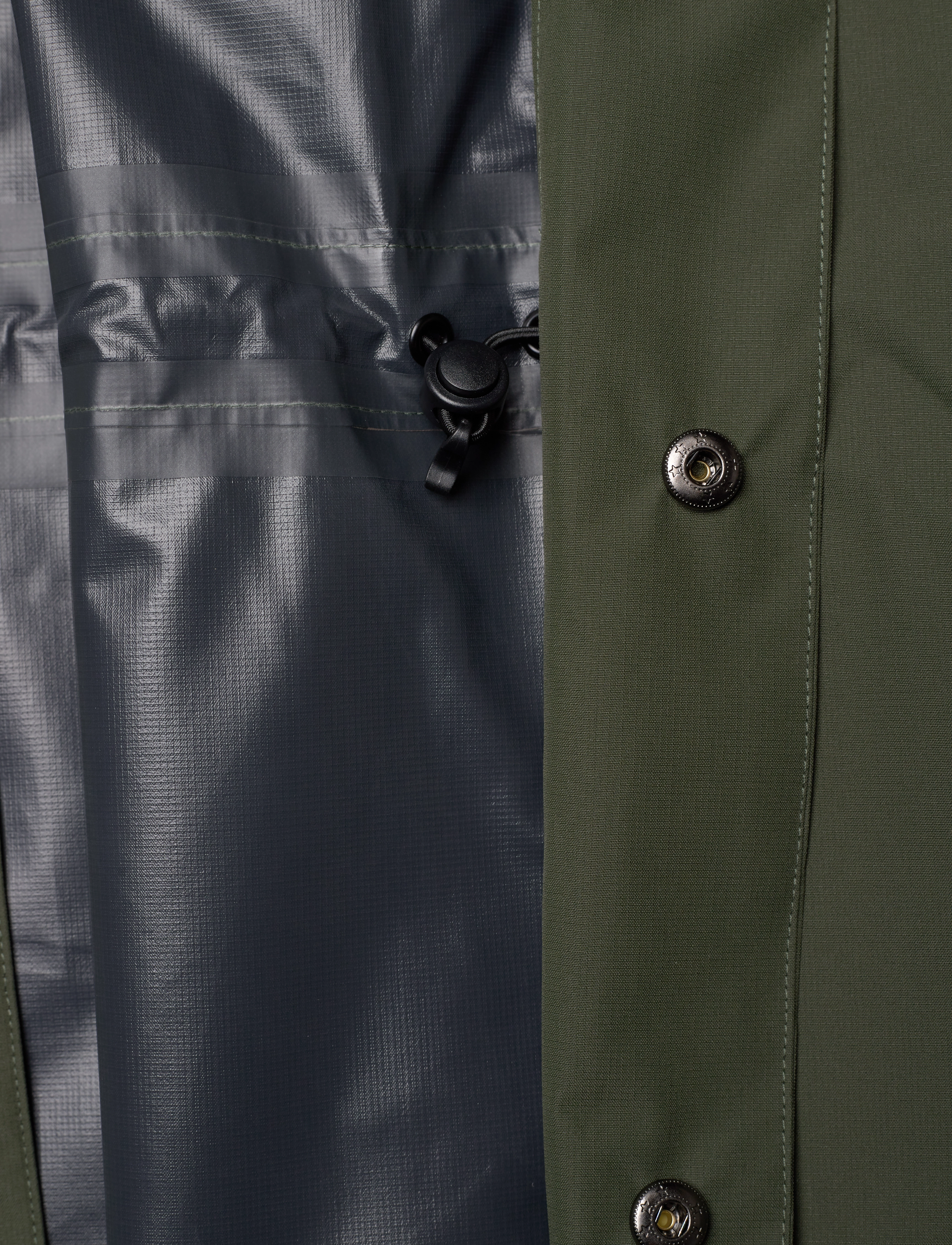 H2O - Rømø Logo LW Rain Long Jacket - regnjakker - army - 5
