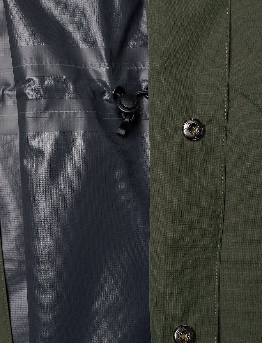 H2O - Rømø Logo LW Rain Long Jacket - regnjakker - army - 5