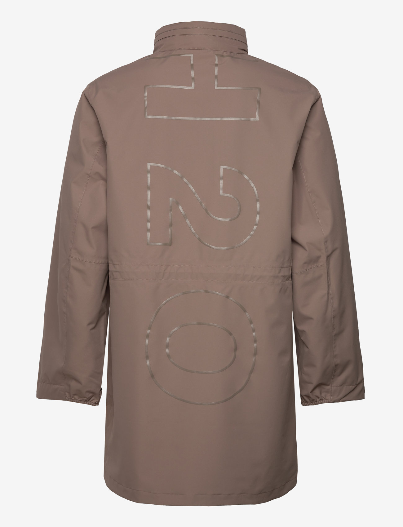 H2O - Rømø Logo LW Rain Long Jacket - regnjakker - dusty oak - 1