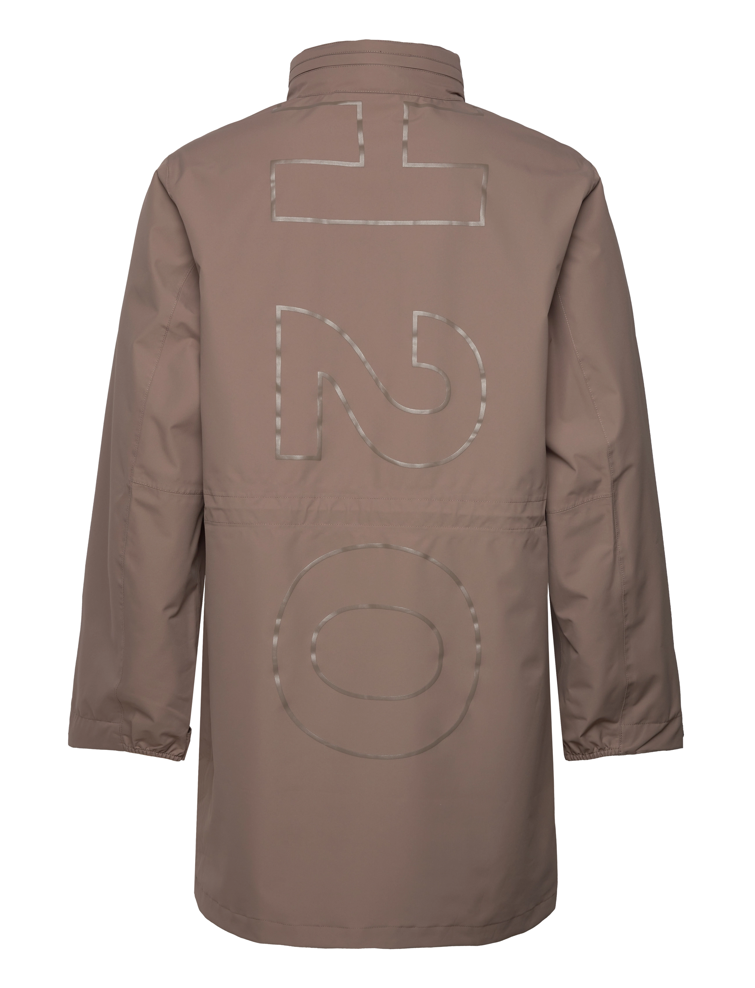 H2O - Rømø Logo LW Rain Long Jacket - rain coats - dusty oak - 1