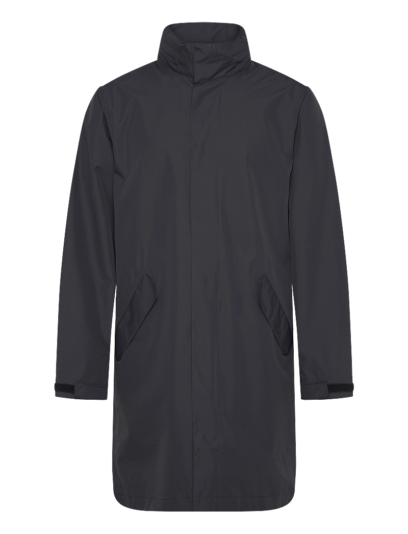 H2O - Rømø Logo LW Rain Long Jacket - regnjakker - navy - 0