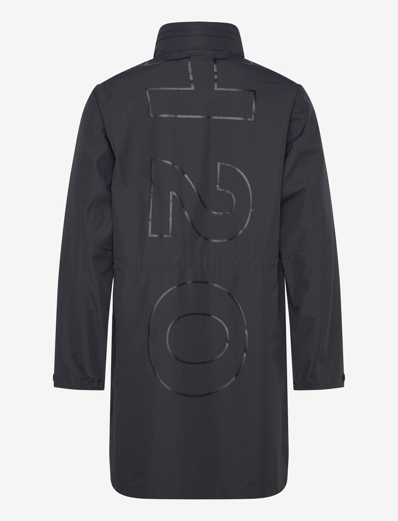 H2O - Rømø Logo LW Rain Long Jacket - regnjakker - navy - 1